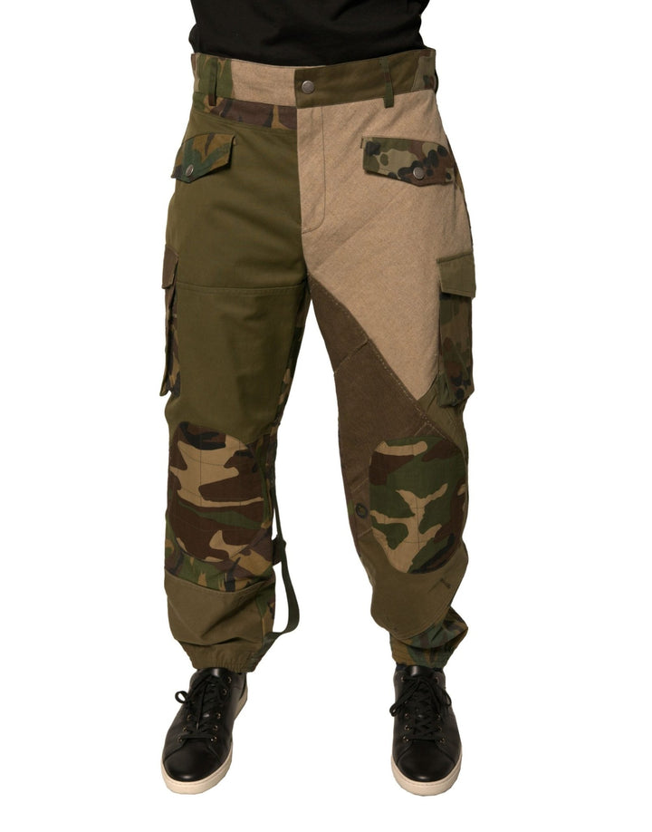 Dolce & Gabbana Multicolor Patchwork Flight Cargo Pants - RIMODA