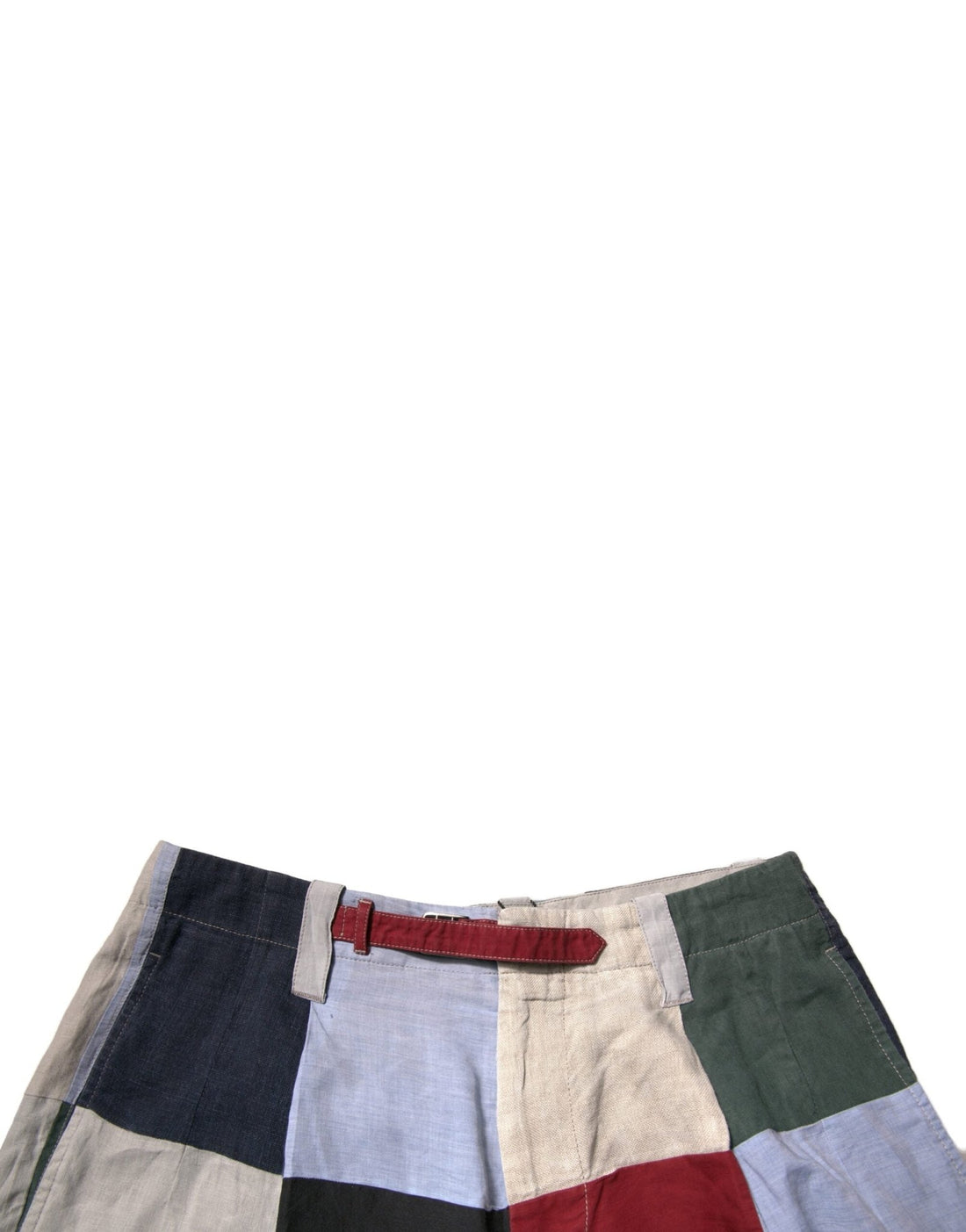 Dolce & Gabbana Multicolor Patchwork Linen Men Chino Shorts - RIMODA