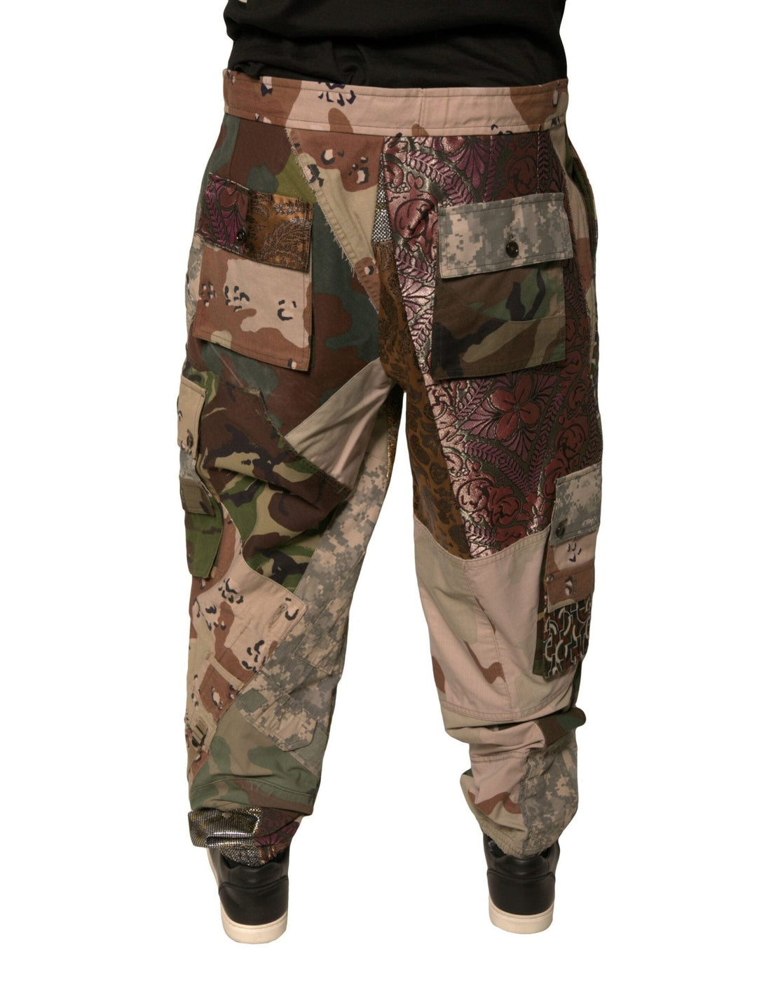 Dolce & Gabbana Multicolor Patchwork Men Jogger Pants - RIMODA