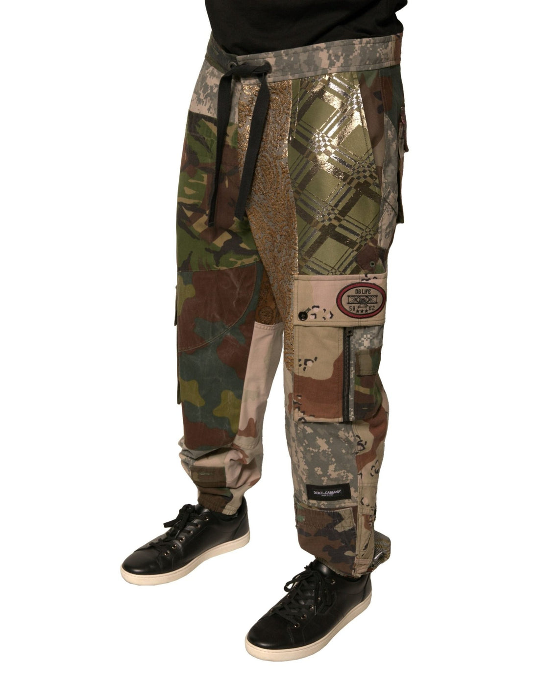 Dolce & Gabbana Multicolor Patchwork Men Jogger Pants - RIMODA