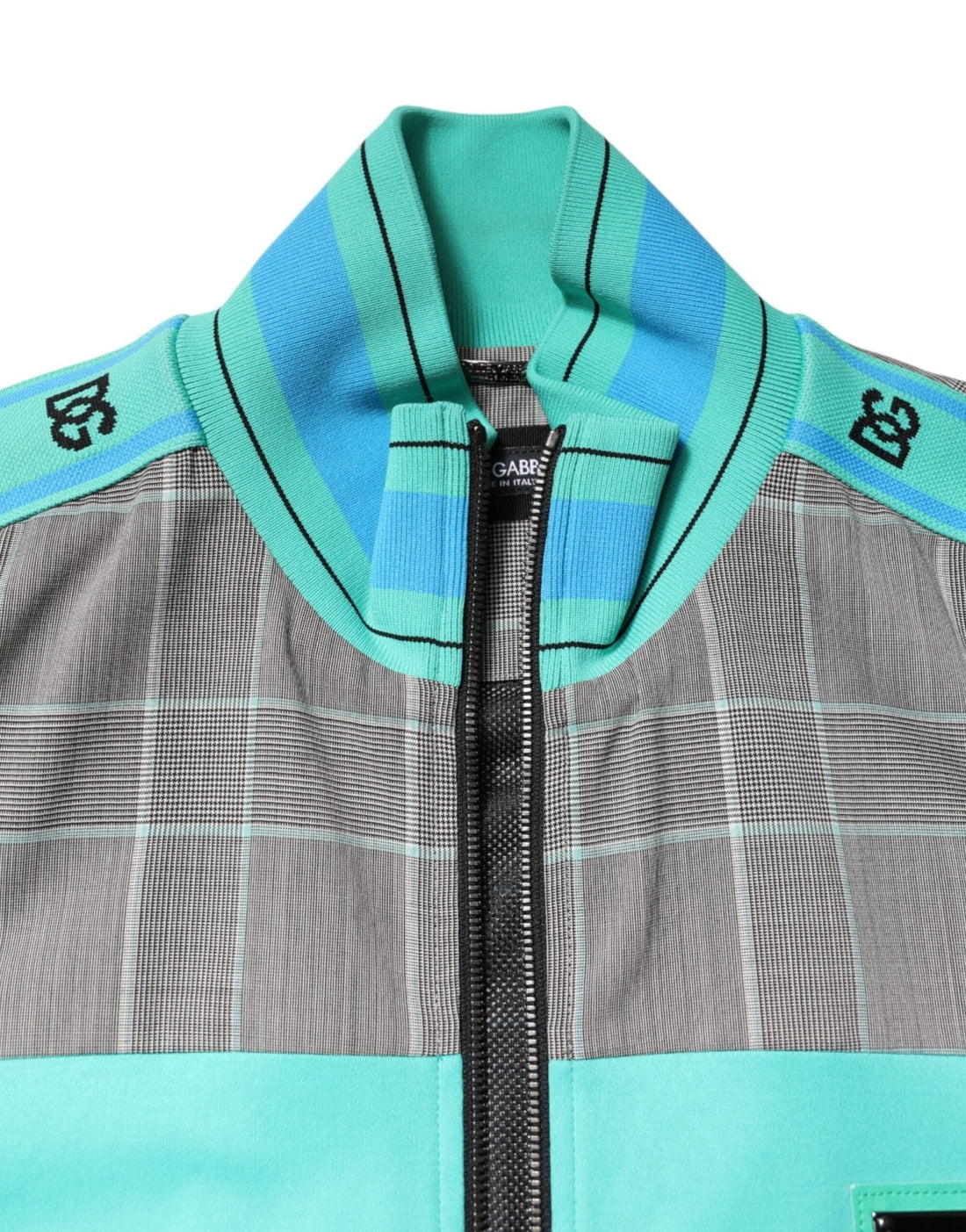 Dolce & Gabbana Multicolor Plaid Full Zip Windbreaker Jacket - RIMODA