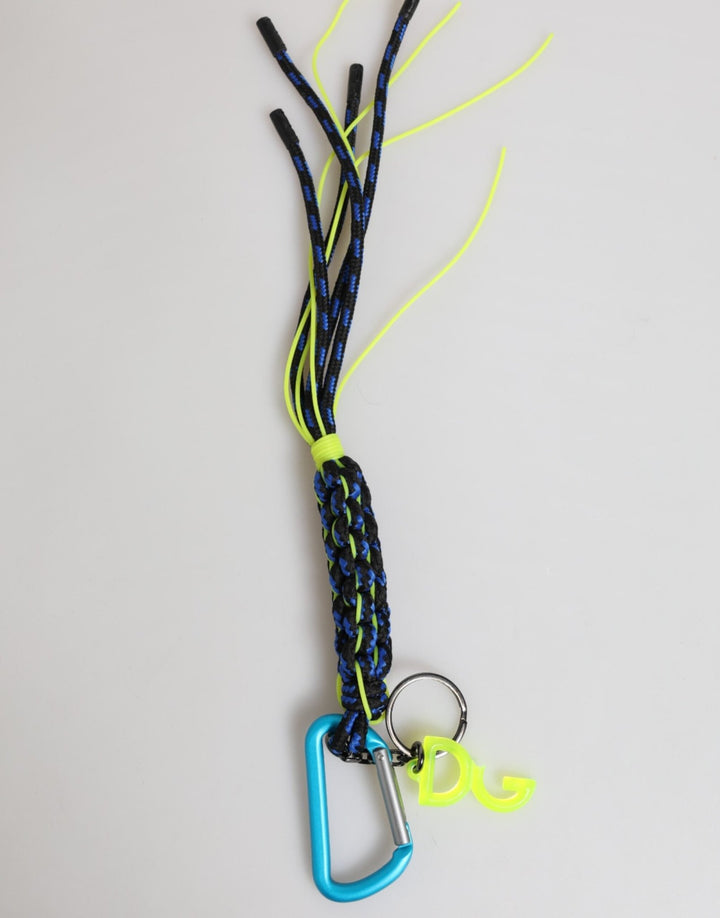 Dolce & Gabbana Multicolor Polyester Tape String DG Logo Keychain Keyring - RIMODA