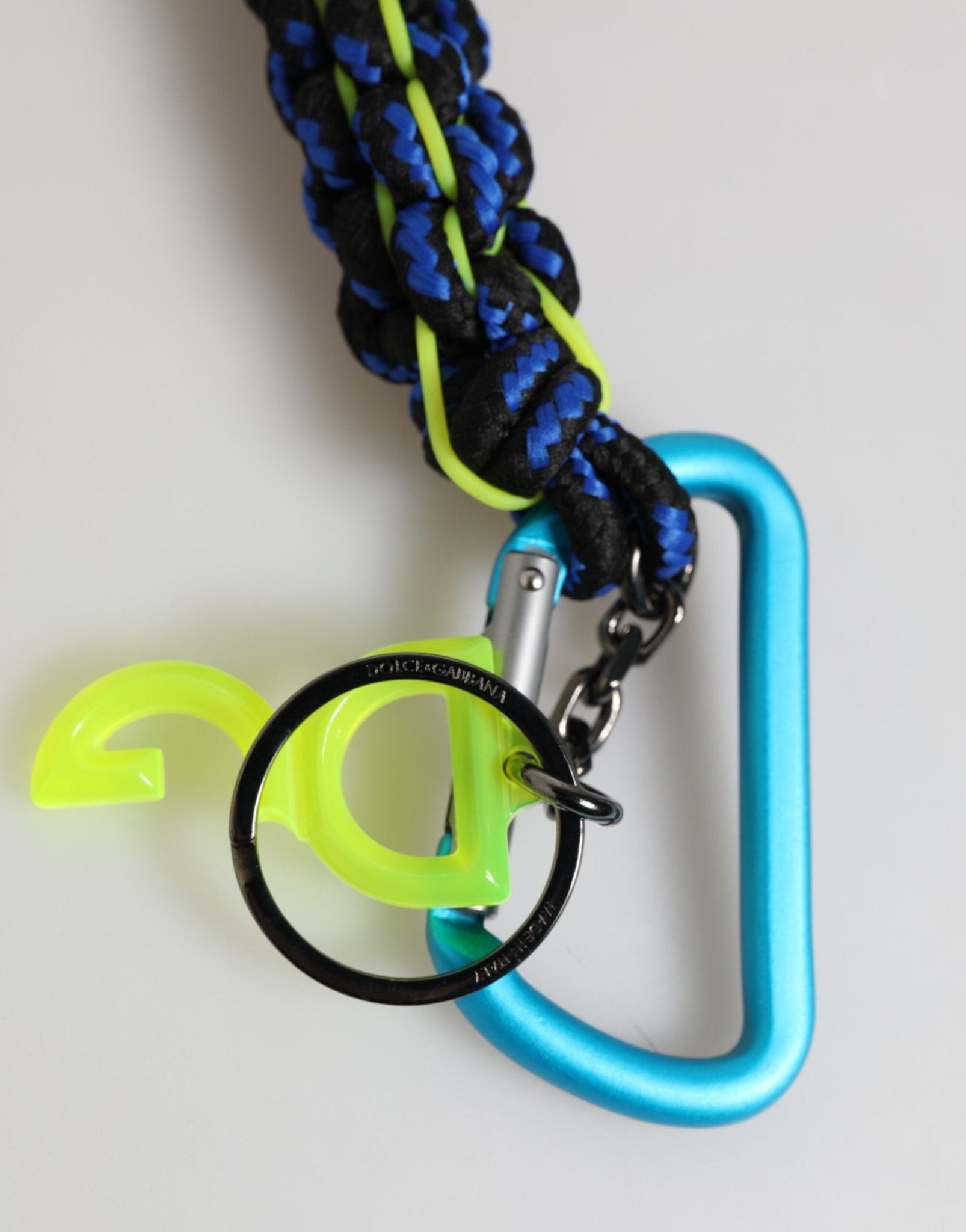 Dolce & Gabbana Multicolor Polyester Tape String DG Logo Keychain Keyring - RIMODA
