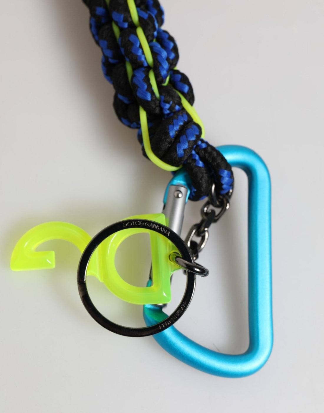 Dolce & Gabbana Multicolor Polyester Tape String DG Logo Keychain Keyring - RIMODA