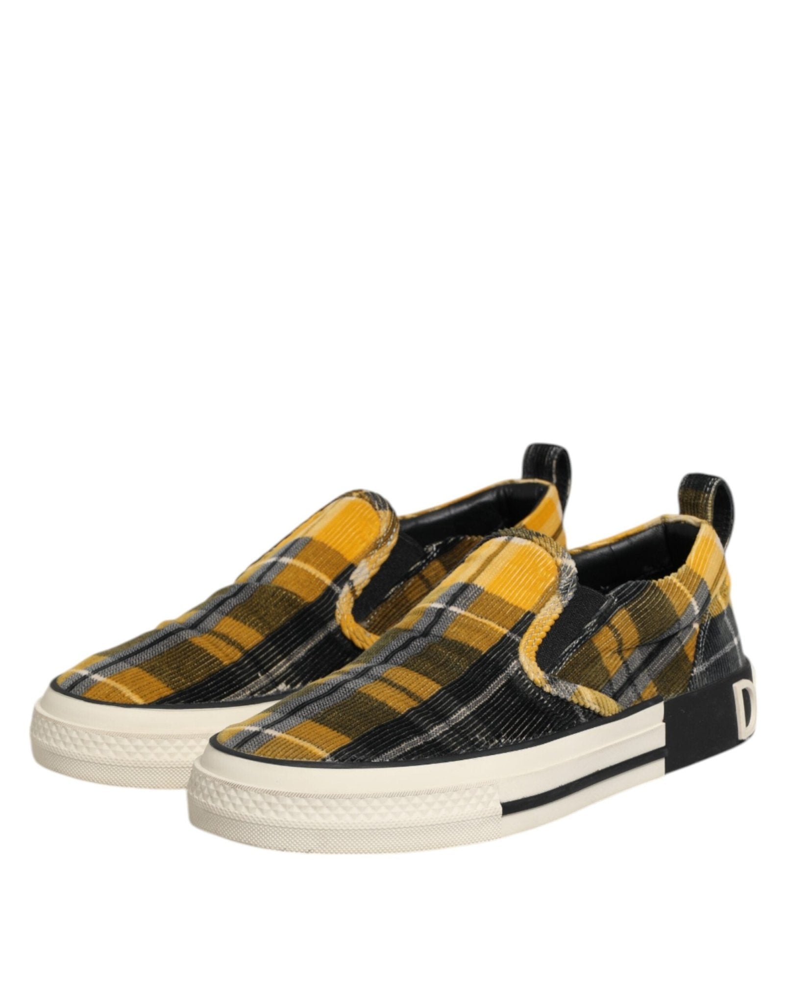 Dolce & Gabbana Multicolor Portofino Tartan Check Sneakers Shoes - RIMODA