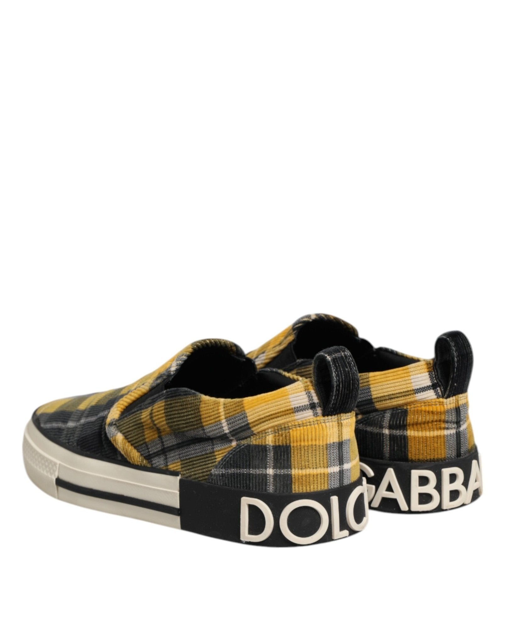 Dolce & Gabbana Multicolor Portofino Tartan Check Sneakers Shoes - RIMODA
