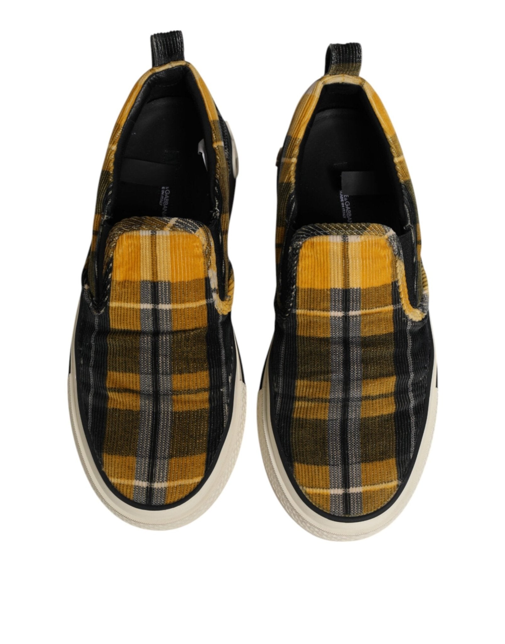 Dolce & Gabbana Multicolor Portofino Tartan Check Sneakers Shoes - RIMODA