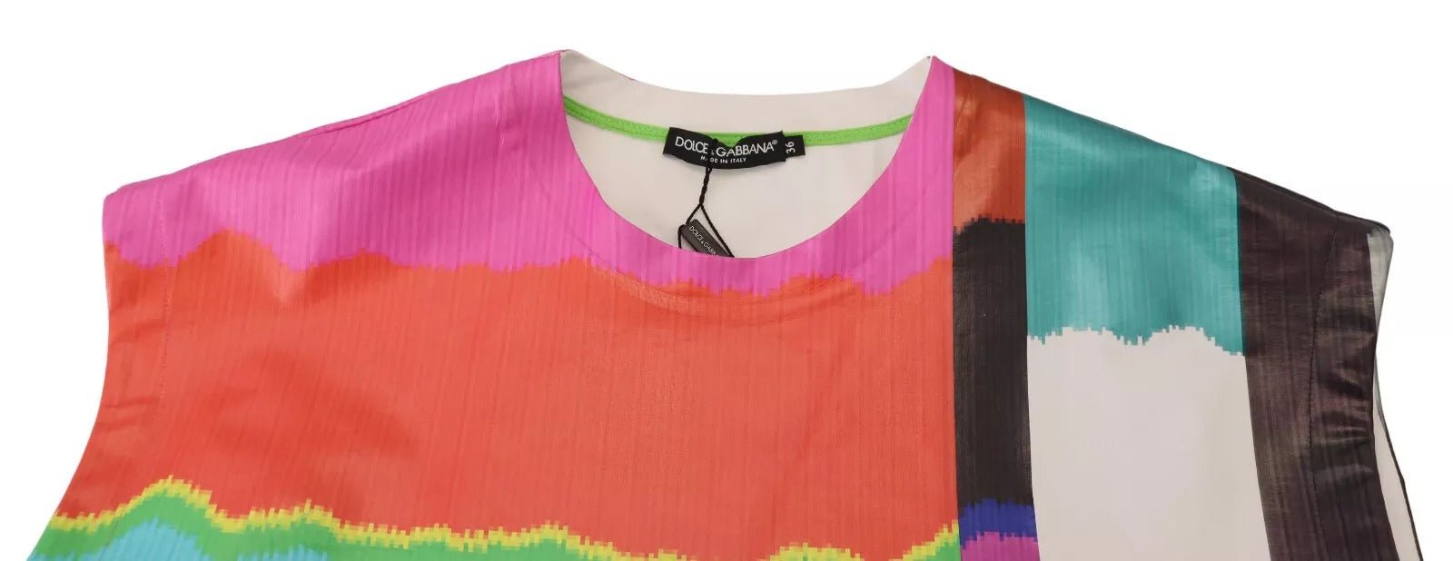 Dolce & Gabbana Multicolor Print Blouse Cotton Tank TV Print T-shirt - RIMODA