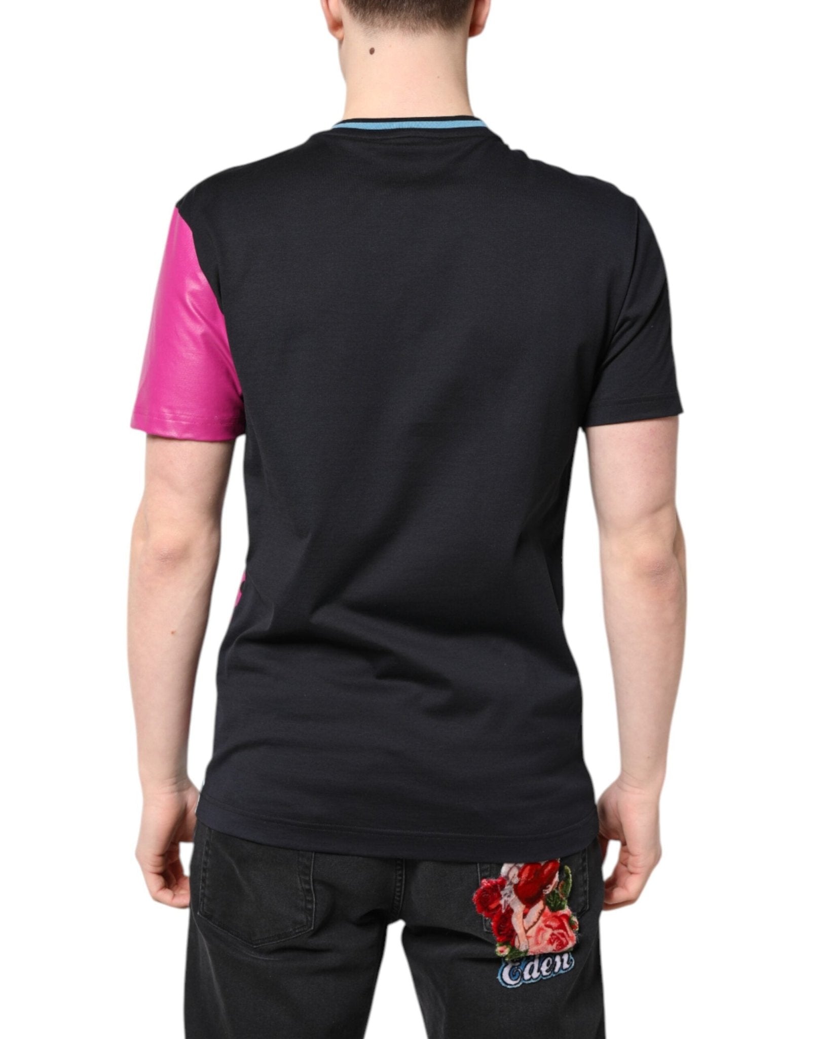 Dolce & Gabbana Multicolor Printed Logo Short Sleeve T-shirt - RIMODA