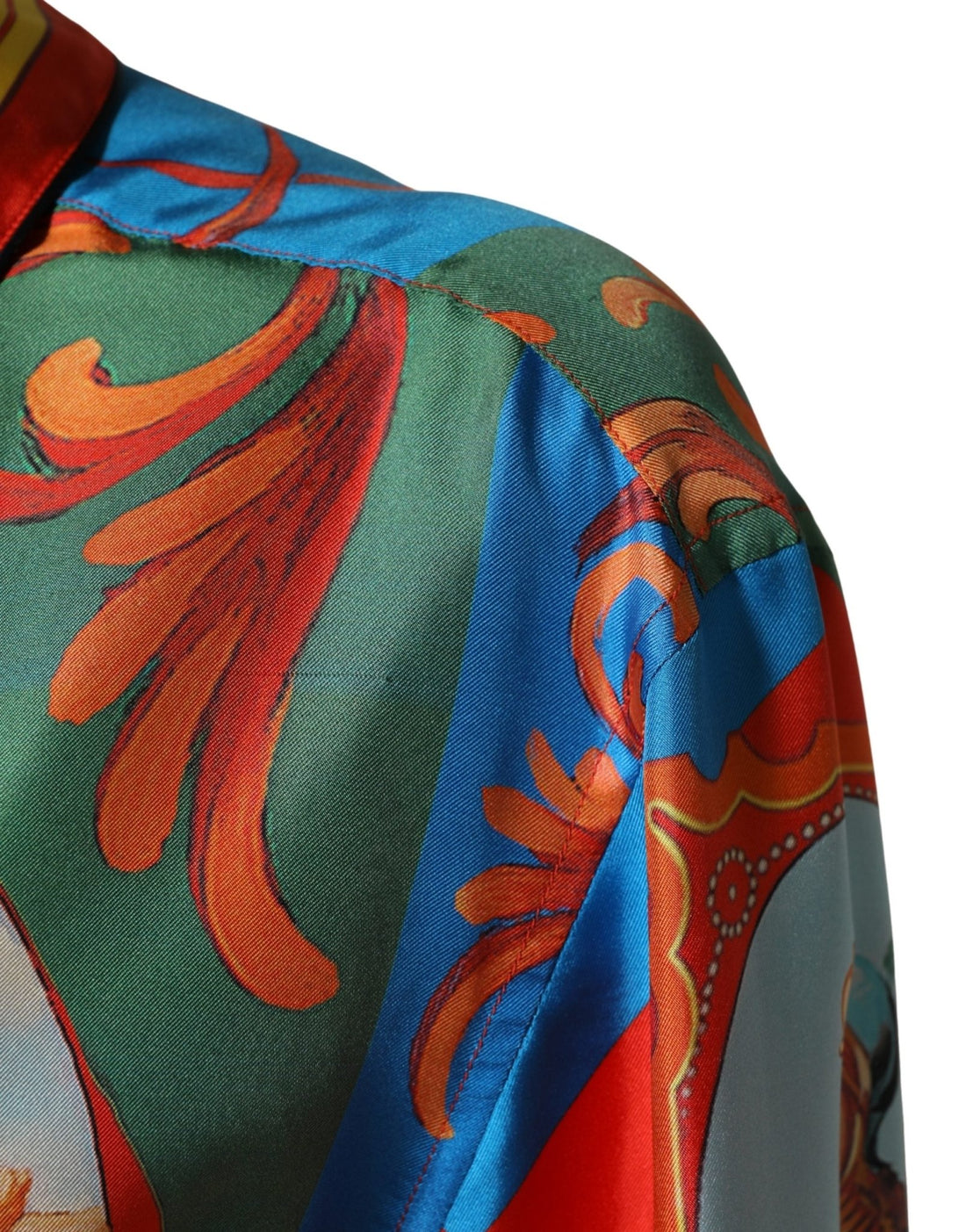 Dolce & Gabbana Multicolor Printed Long Sleeve Button Down Shirt Top - RIMODA