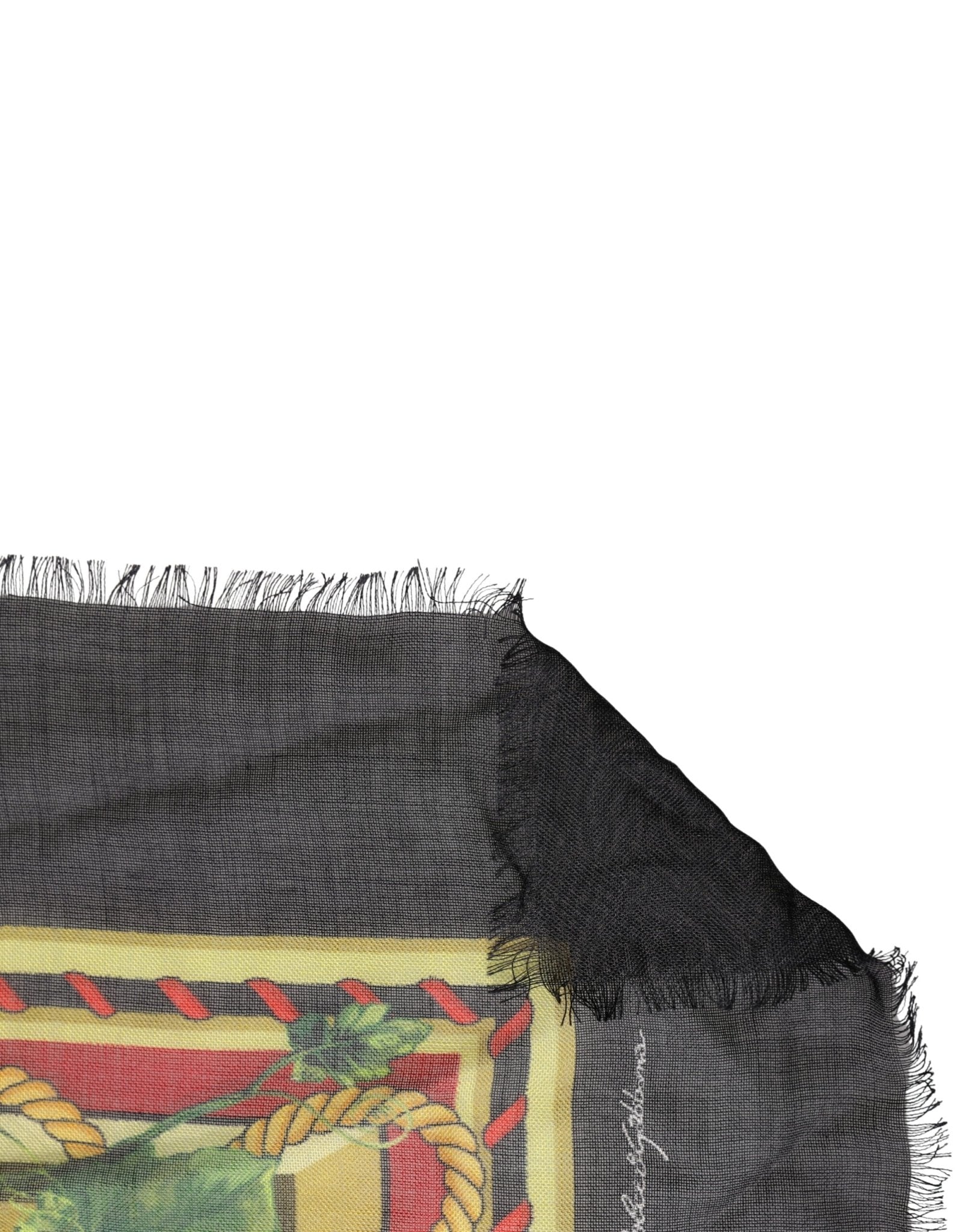 Dolce & Gabbana Multicolor Pumpkin Cashmere Stole 137cm x 133cm Scarf - RIMODA