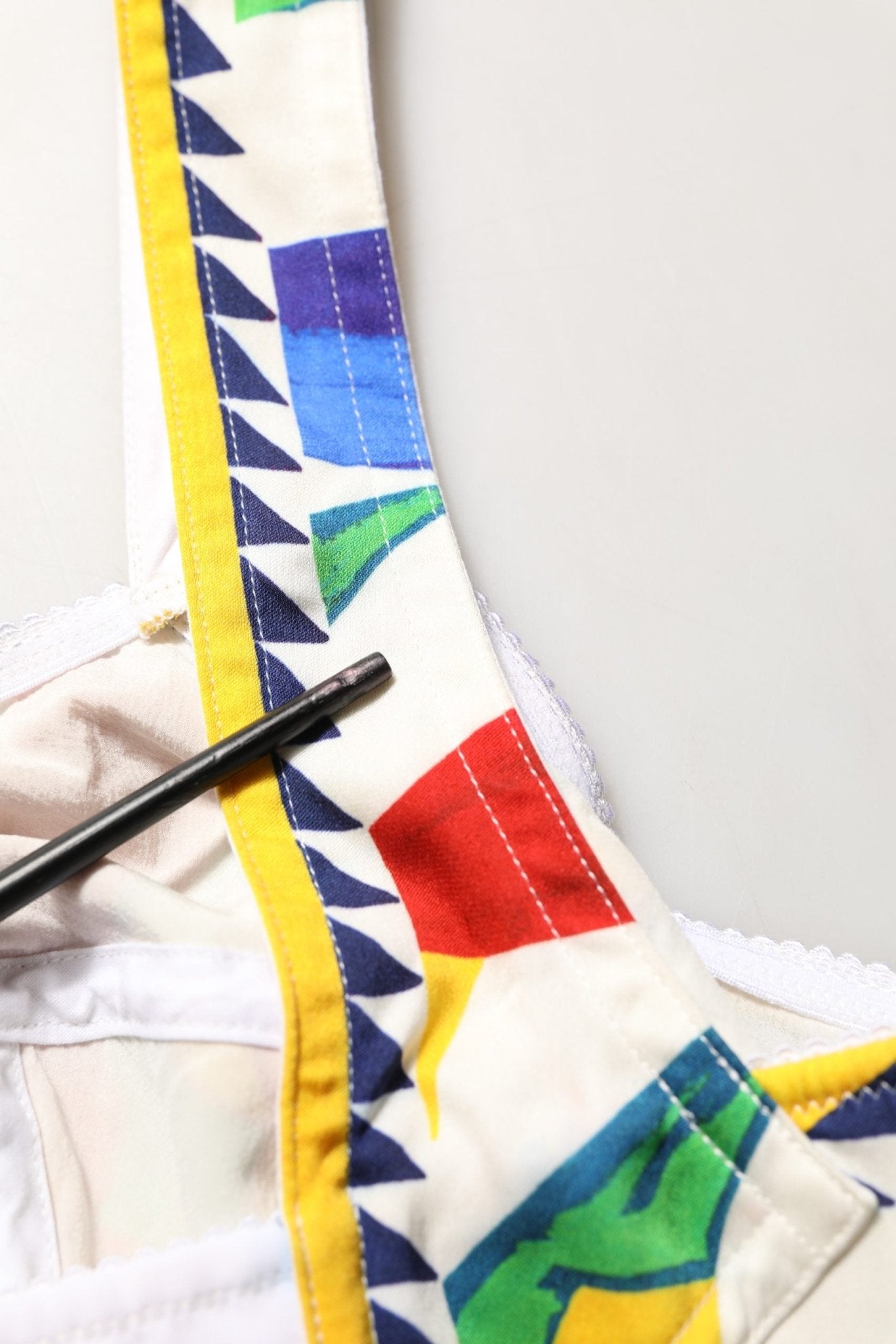 Dolce & Gabbana Multicolor Silk Carretto Print Cropped Tank Top - RIMODA
