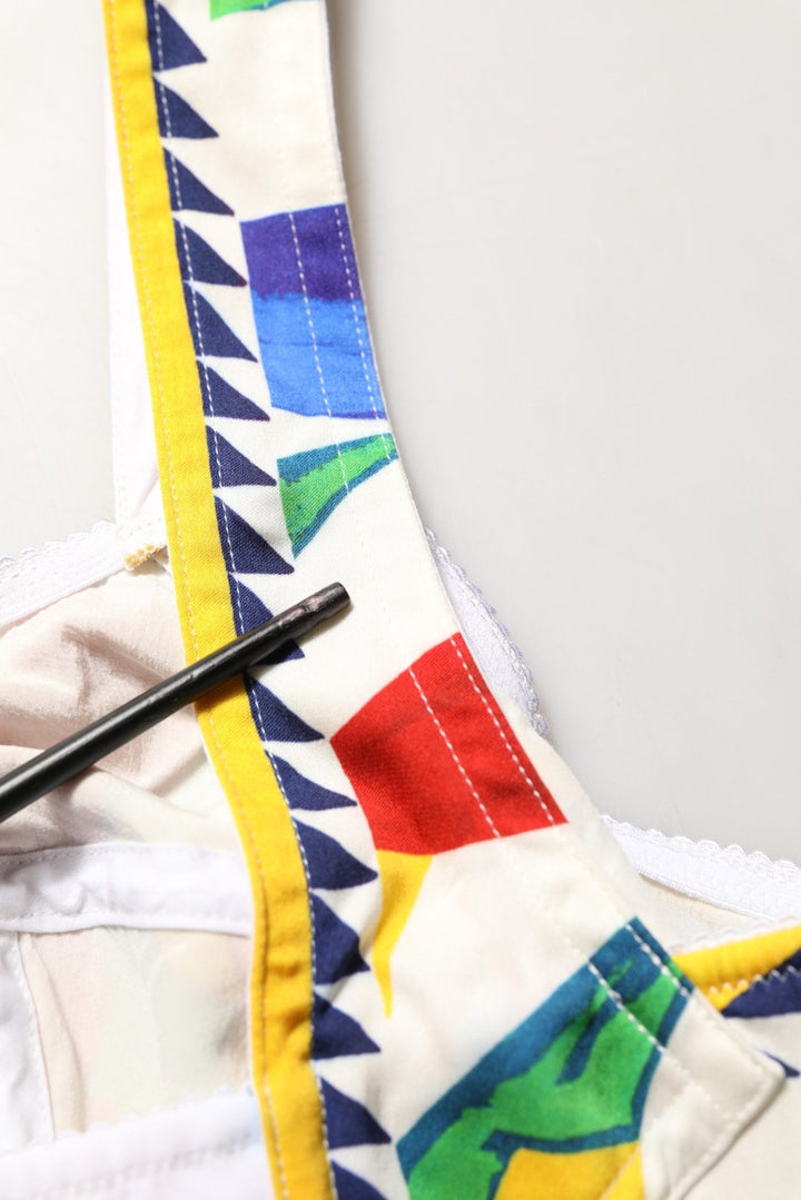 Dolce & Gabbana Multicolor Silk Carretto Print Cropped Tank Top - RIMODA