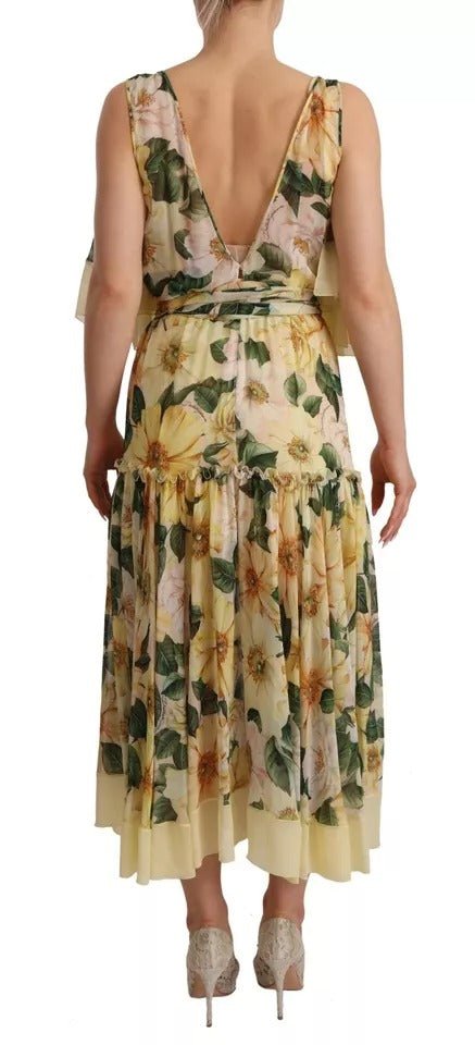 Dolce & Gabbana Multicolor Silk Floral Print Long Maxi Dress - RIMODA