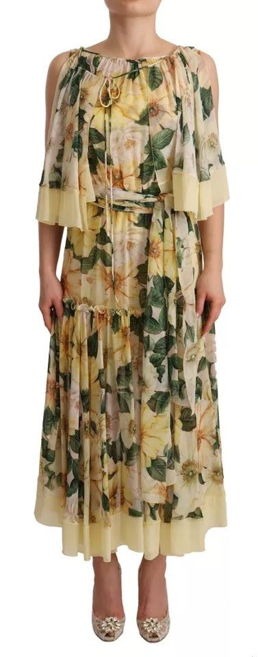 Dolce & Gabbana Multicolor Silk Floral Print Long Maxi Dress - RIMODA