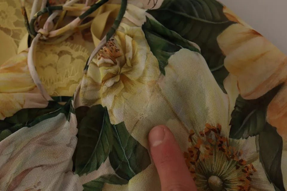 Dolce & Gabbana Multicolor Silk Floral Print Long Maxi Dress - RIMODA