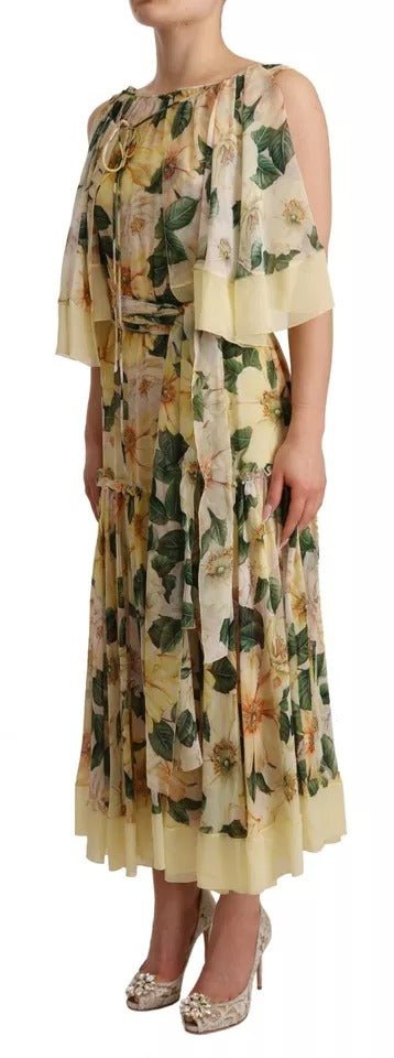 Dolce & Gabbana Multicolor Silk Floral Print Long Maxi Dress - RIMODA