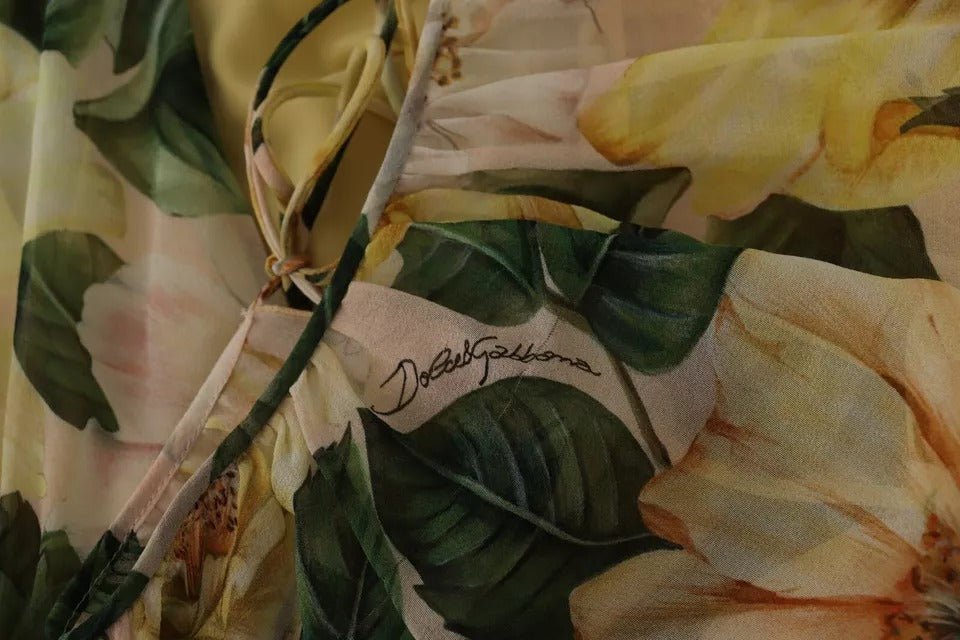 Dolce & Gabbana Multicolor Silk Floral Print Long Maxi Dress - RIMODA