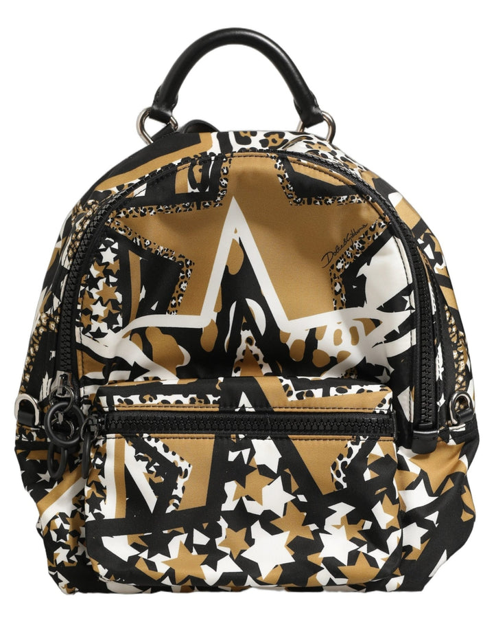 Dolce & Gabbana Multicolor Star Nylon School Travel Backpack Borse Bag - RIMODA