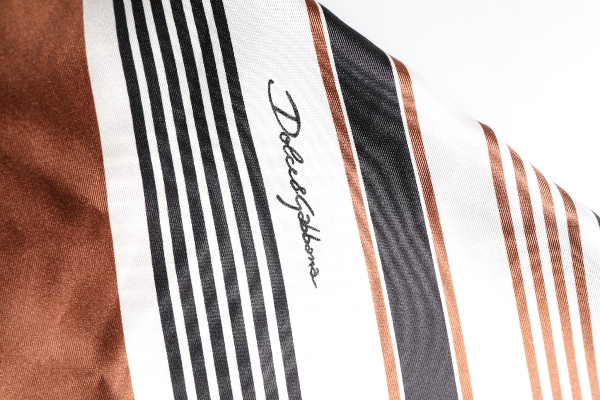 Dolce & Gabbana Multicolor Striped Silk Short Sleeves Shirt - RIMODA