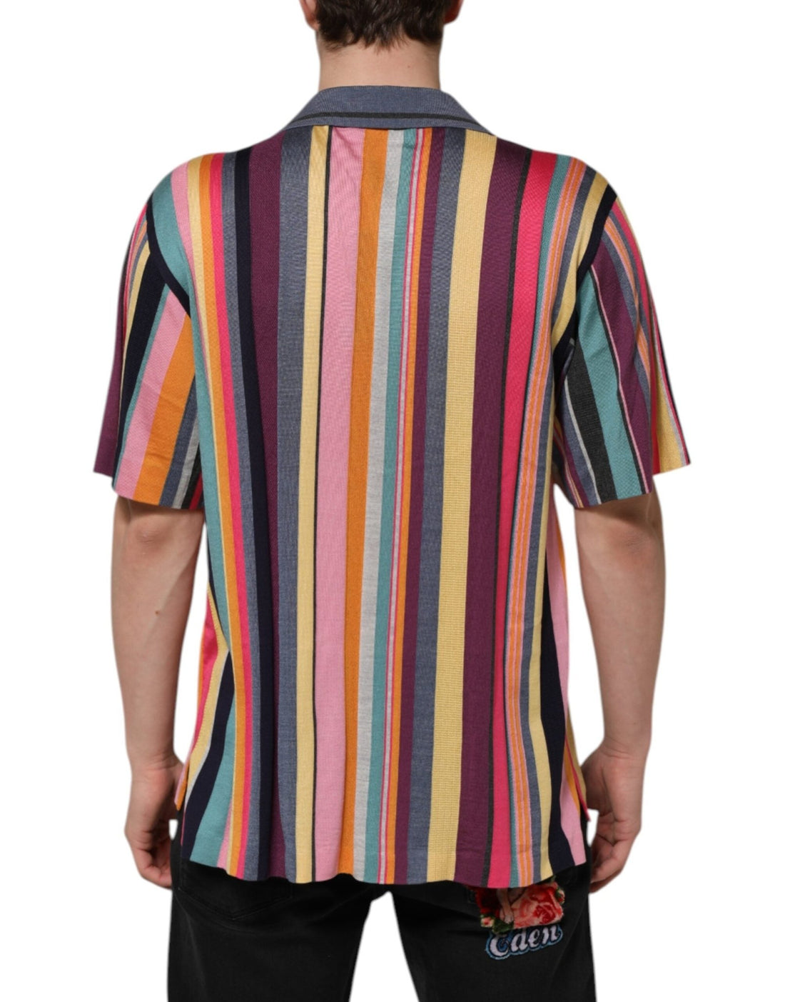 Dolce & Gabbana Multicolor Stripes Collared Men Polo T-shirt - RIMODA