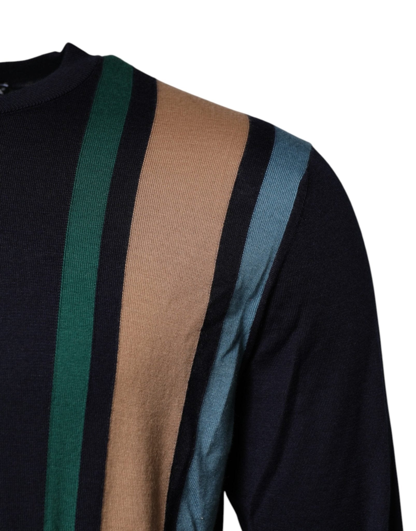 Dolce & Gabbana Multicolor Stripes Crew Neck Pullover Sweater - RIMODA
