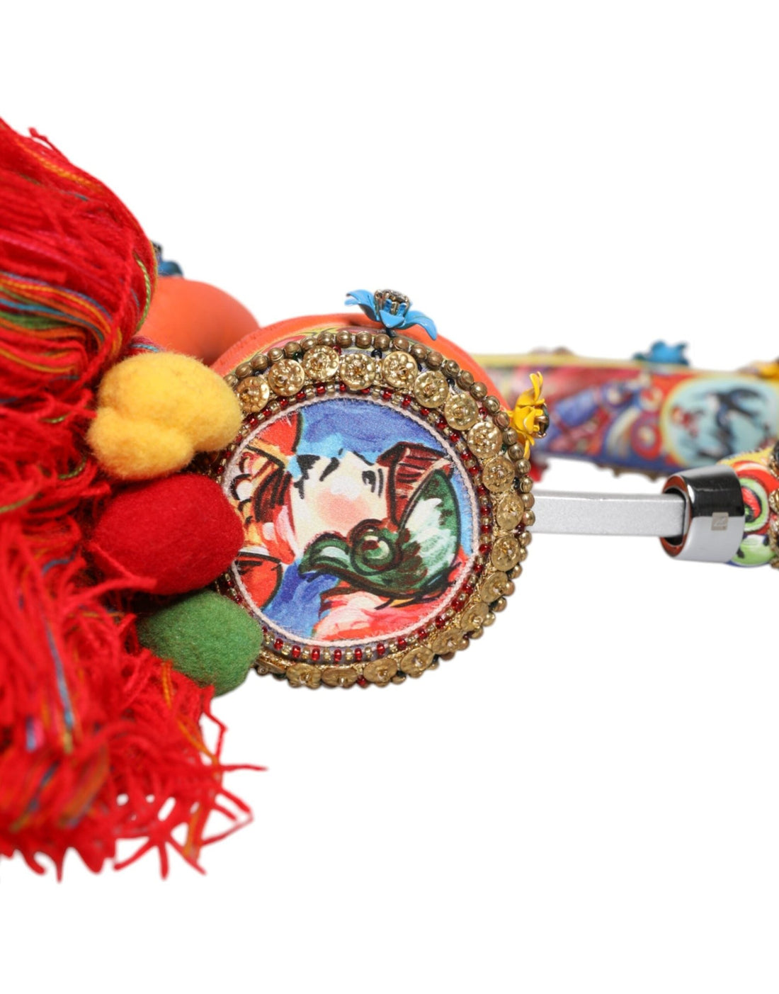 Dolce & Gabbana Multicolor Whimsical Tasseled Crystal Headset Headphones - RIMODA