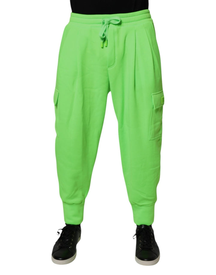 Dolce & Gabbana Neon Green Cargo Jogger Men Sweatpants Pants - RIMODA