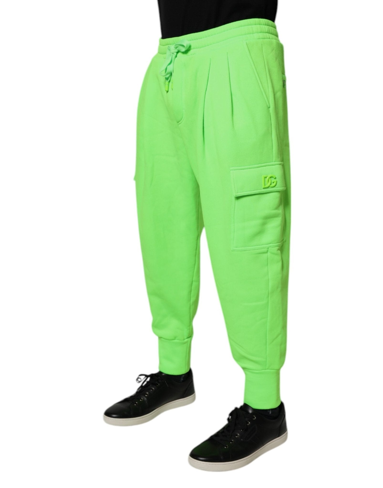 Dolce & Gabbana Neon Green Cargo Jogger Men Sweatpants Pants - RIMODA