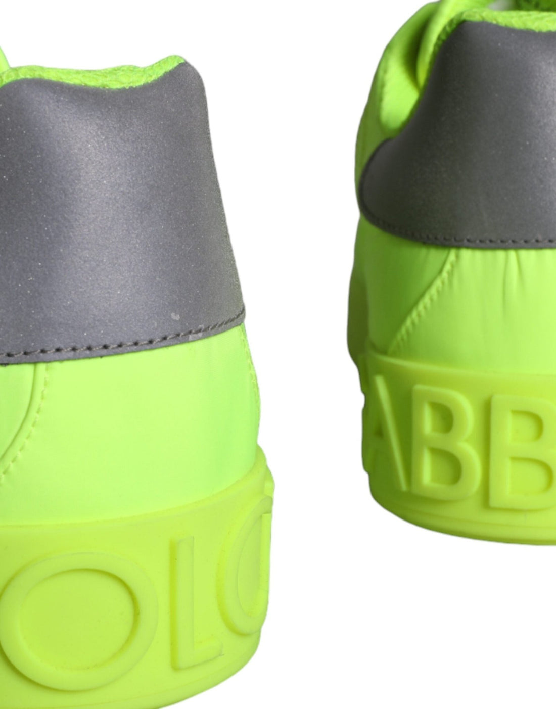Dolce & Gabbana Neon Green Logo Tape Low Top Sneakers Shoes - RIMODA
