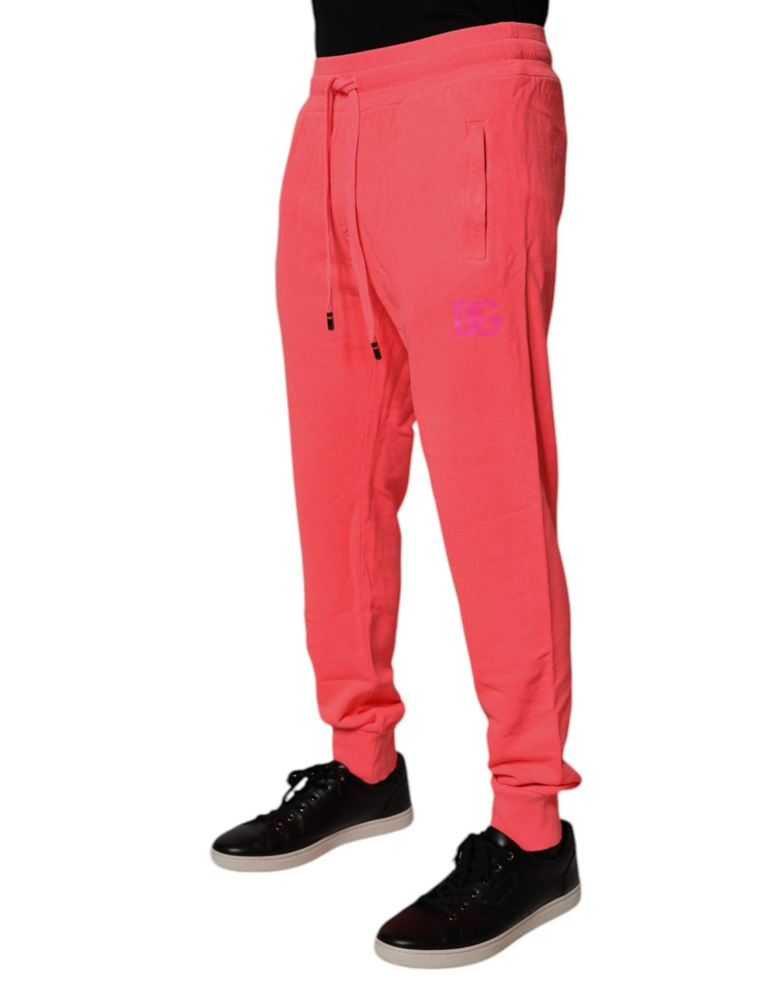 Dolce & Gabbana Neon Red Cotton Jogger Men Sweatpants Pants - RIMODA