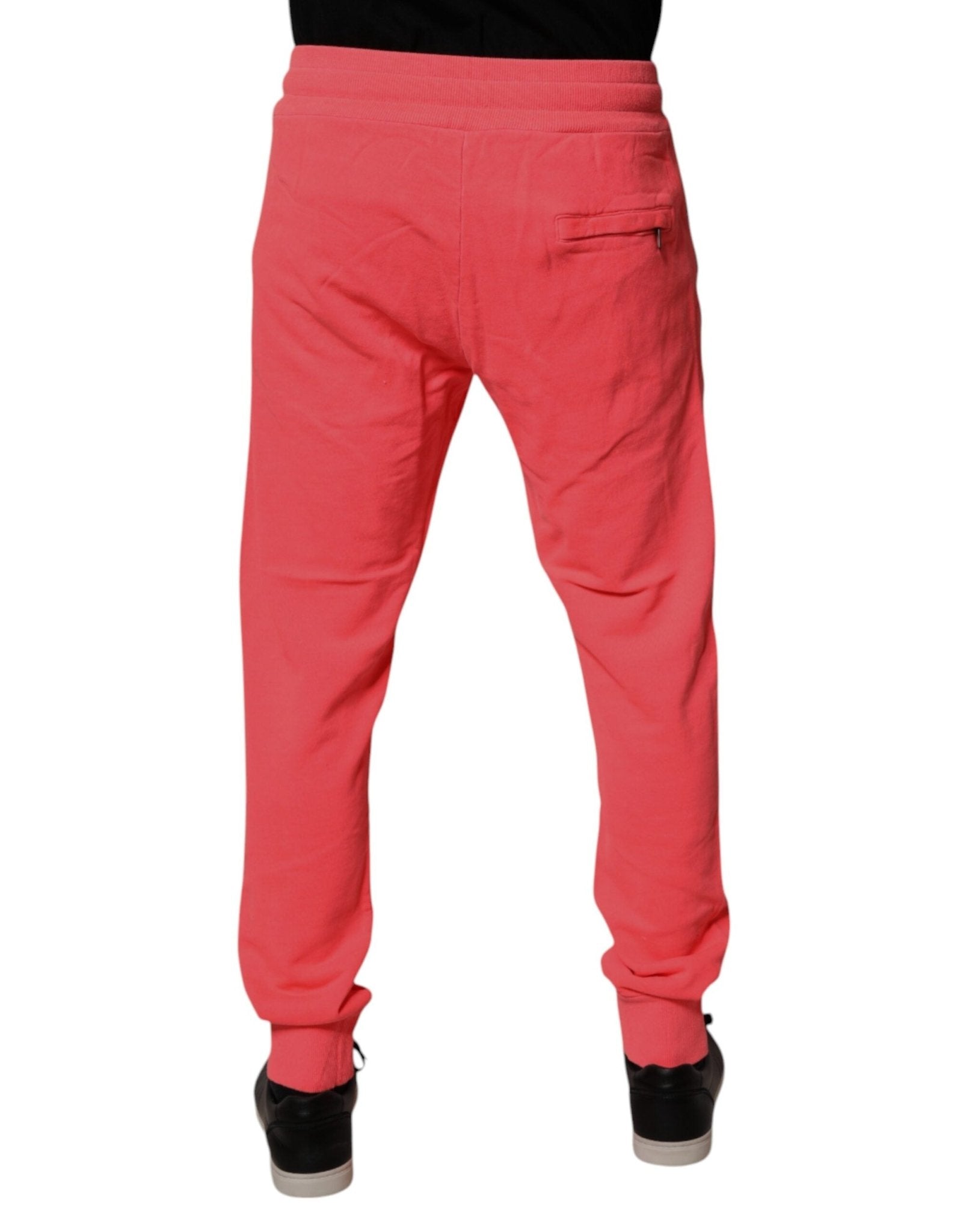 Dolce & Gabbana Neon Red Cotton Jogger Men Sweatpants Pants - RIMODA