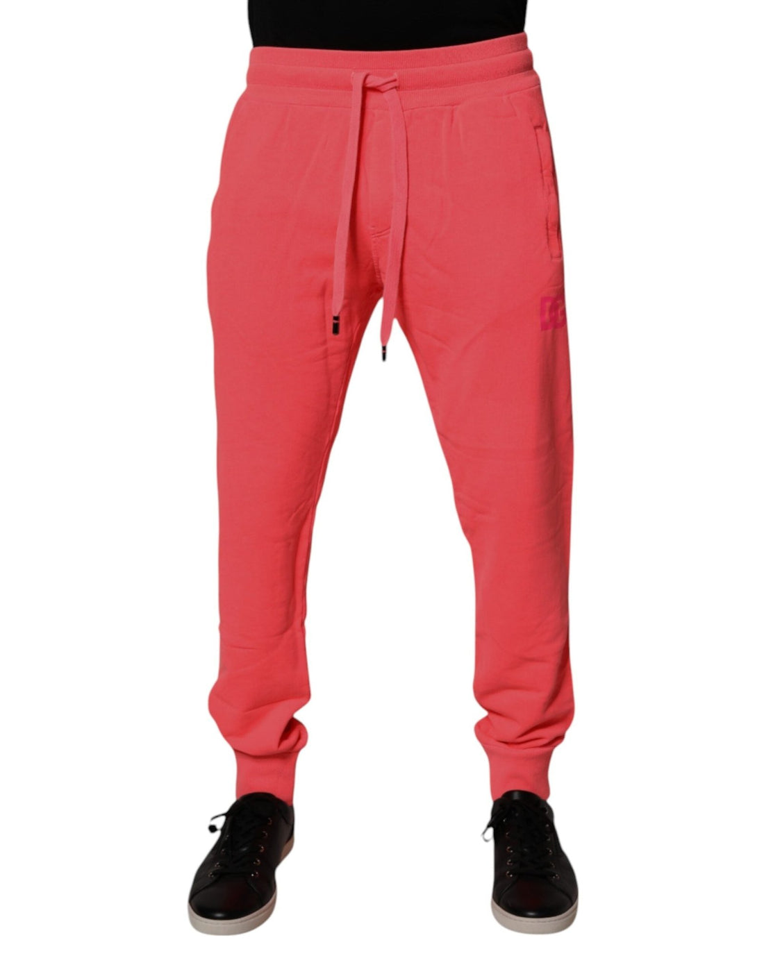 Dolce & Gabbana Neon Red Cotton Jogger Men Sweatpants Pants - RIMODA