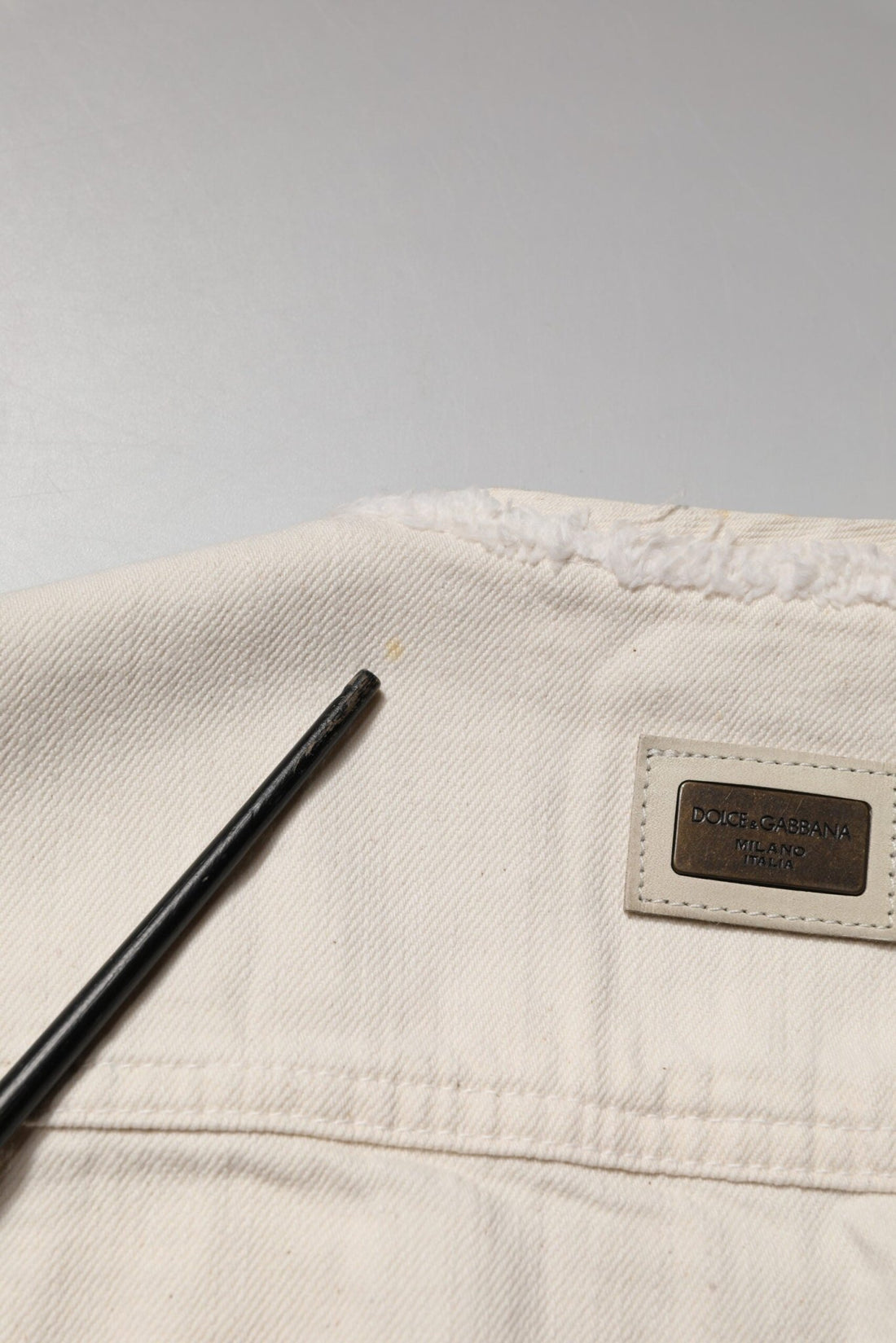 Dolce & Gabbana Off White Cotton Full Zip Denim Men Blouson Jacket - RIMODA