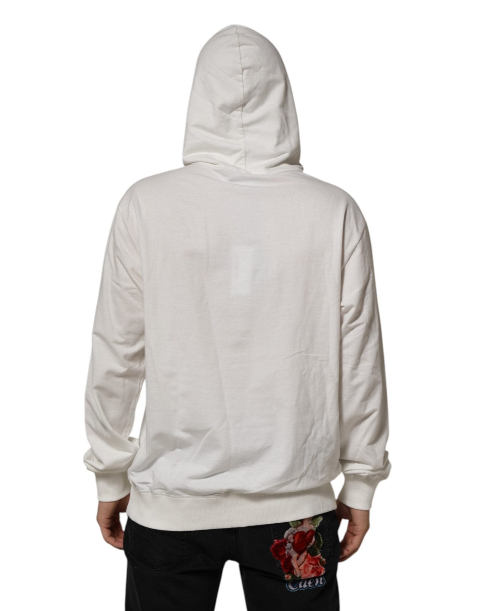 Dolce & Gabbana Off White Cotton Panda Hooded Sweatshirt Sweater - RIMODA