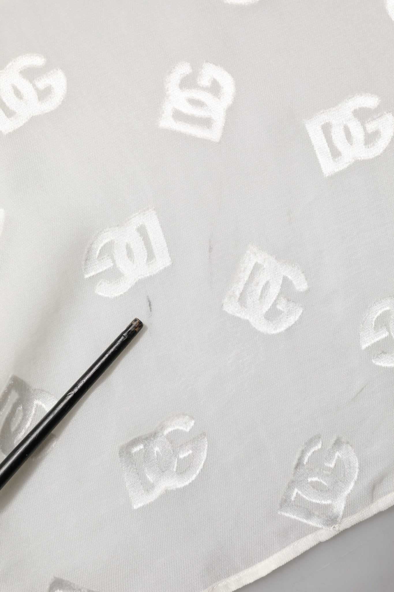Dolce & Gabbana Off White Logo Monogram Ascot Collar Top - RIMODA