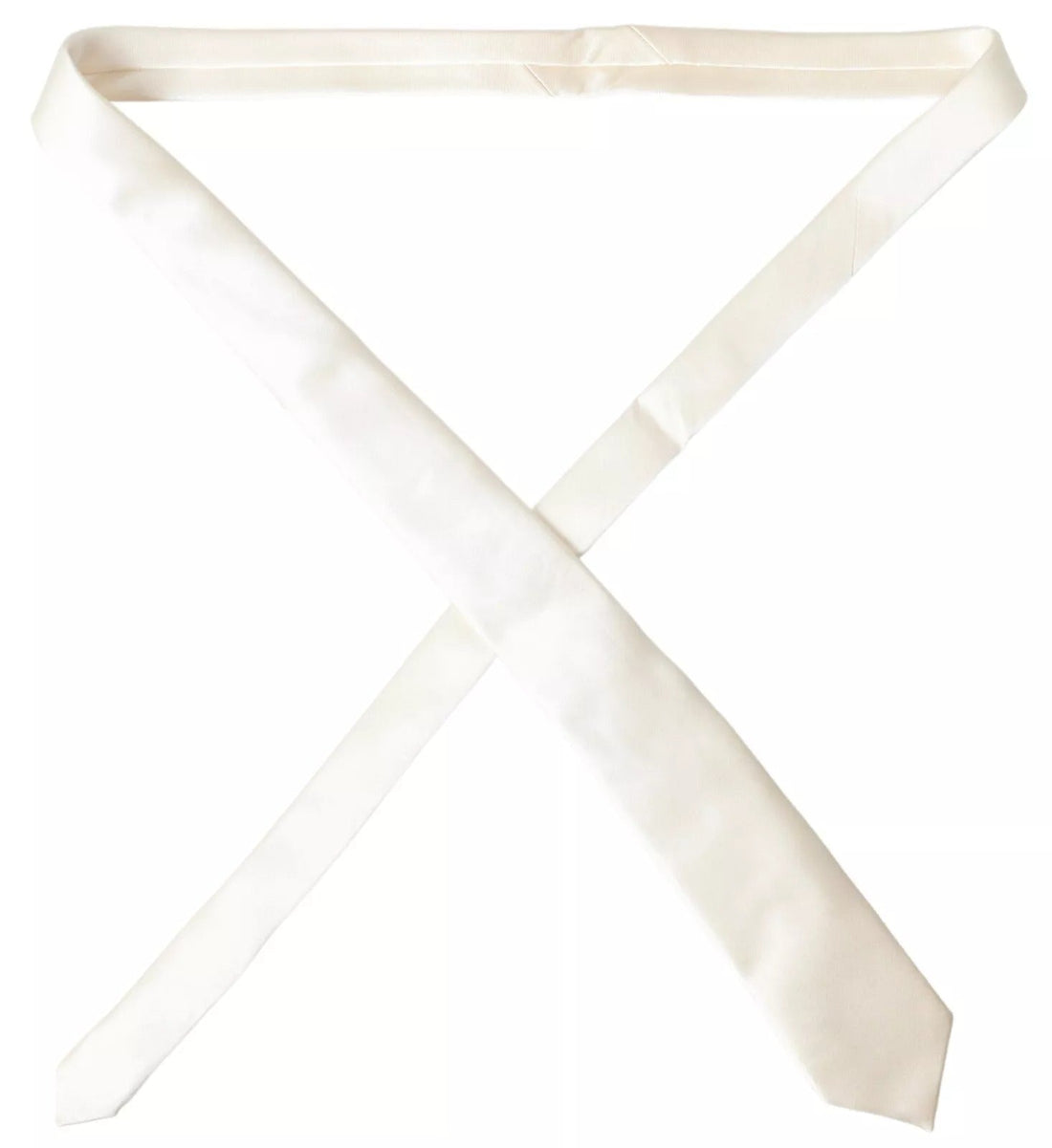 Dolce & Gabbana Off White Satin Silk Classic Men Necktie - RIMODA