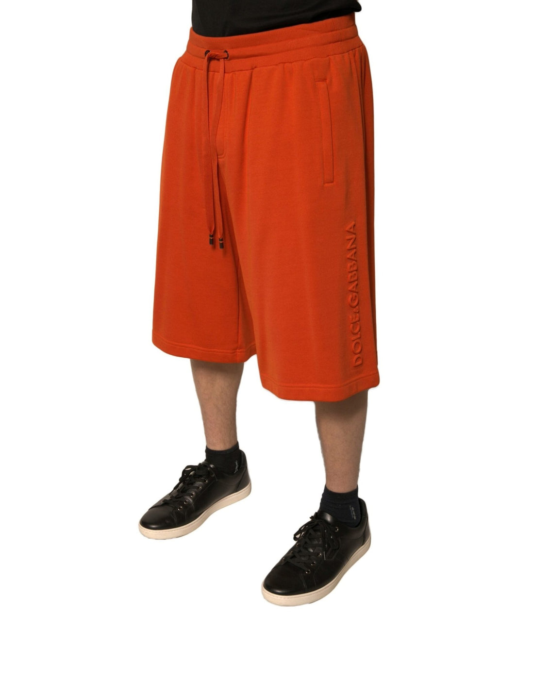 Dolce & Gabbana Orange Cotton Blend Men Bermuda Shorts - RIMODA