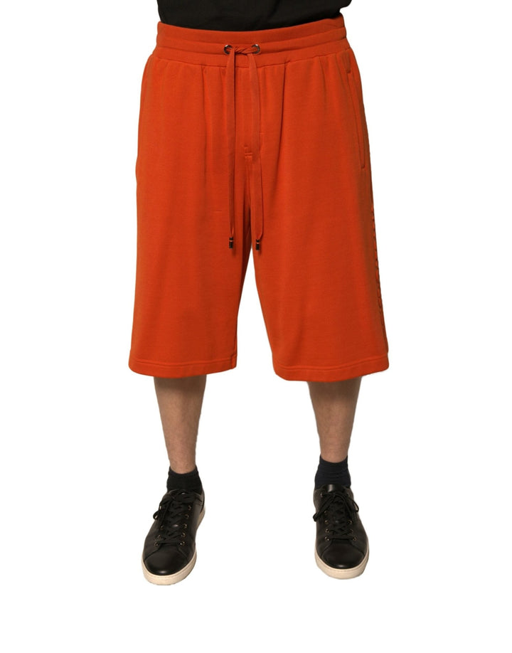 Dolce & Gabbana Orange Cotton Blend Men Bermuda Shorts - RIMODA