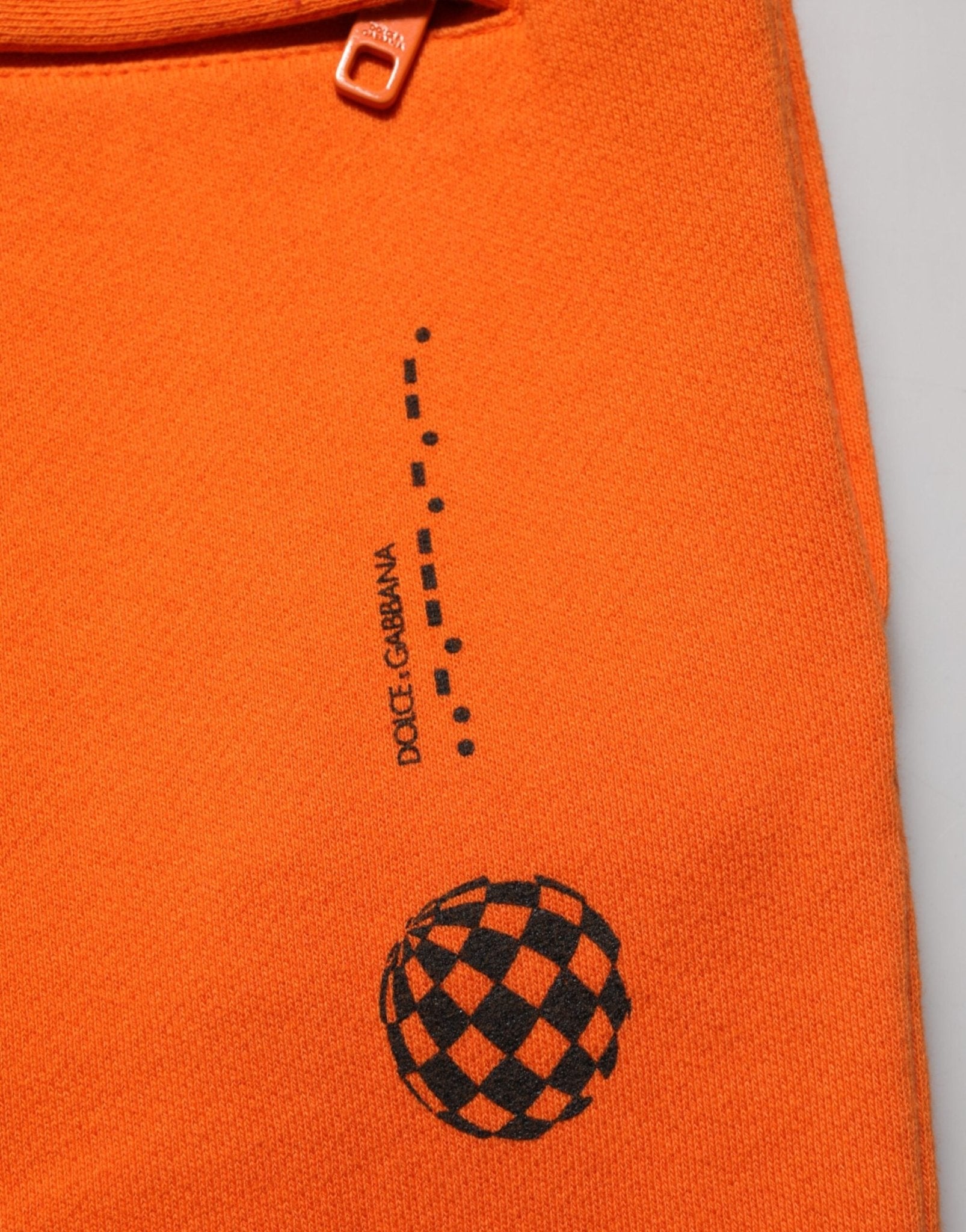 Dolce & Gabbana Orange Cotton DG VIB3 Logo Drawstring Sweatpants Pants - RIMODA