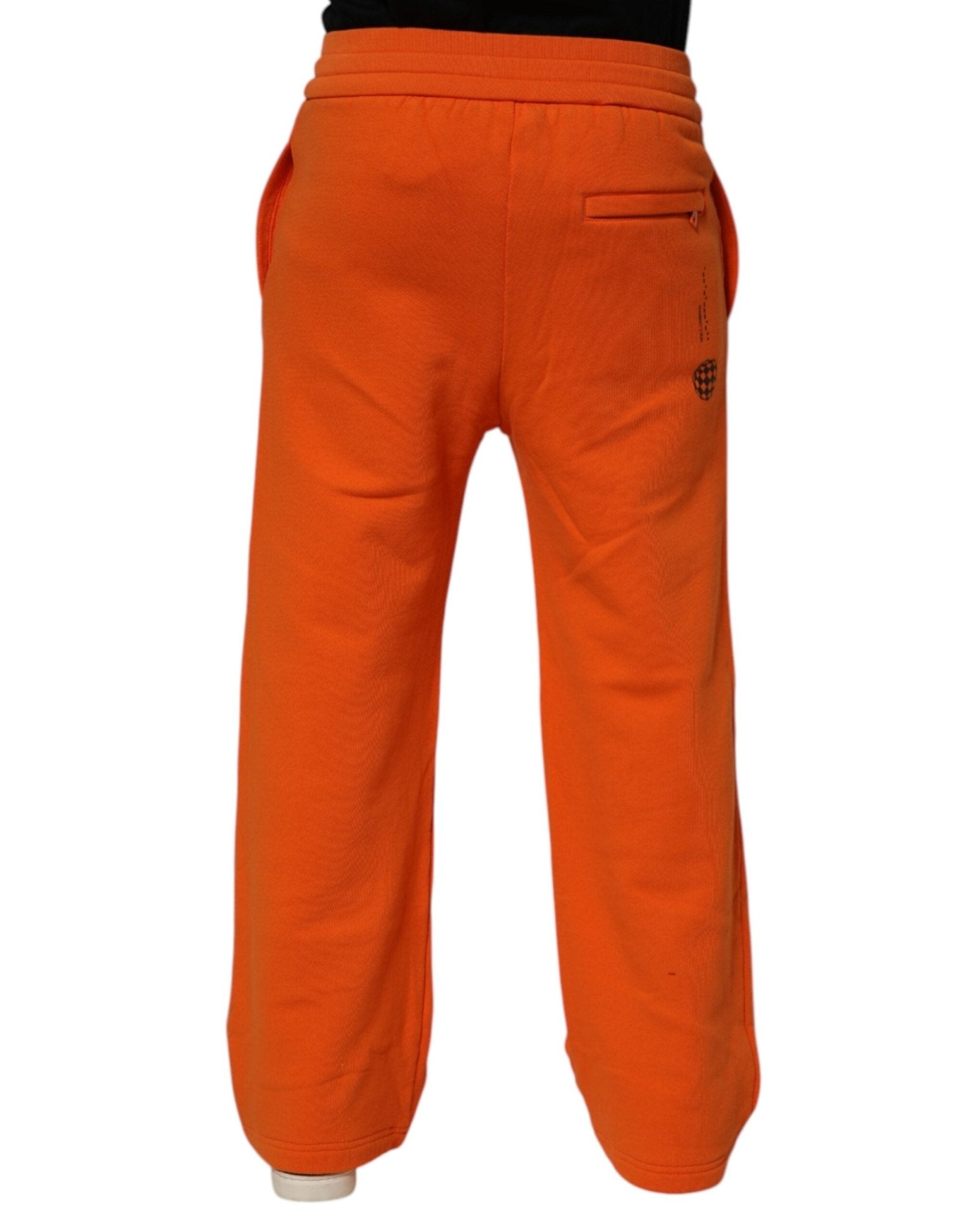 Dolce & Gabbana Orange Cotton DG VIB3 Logo Drawstring Sweatpants Pants - RIMODA