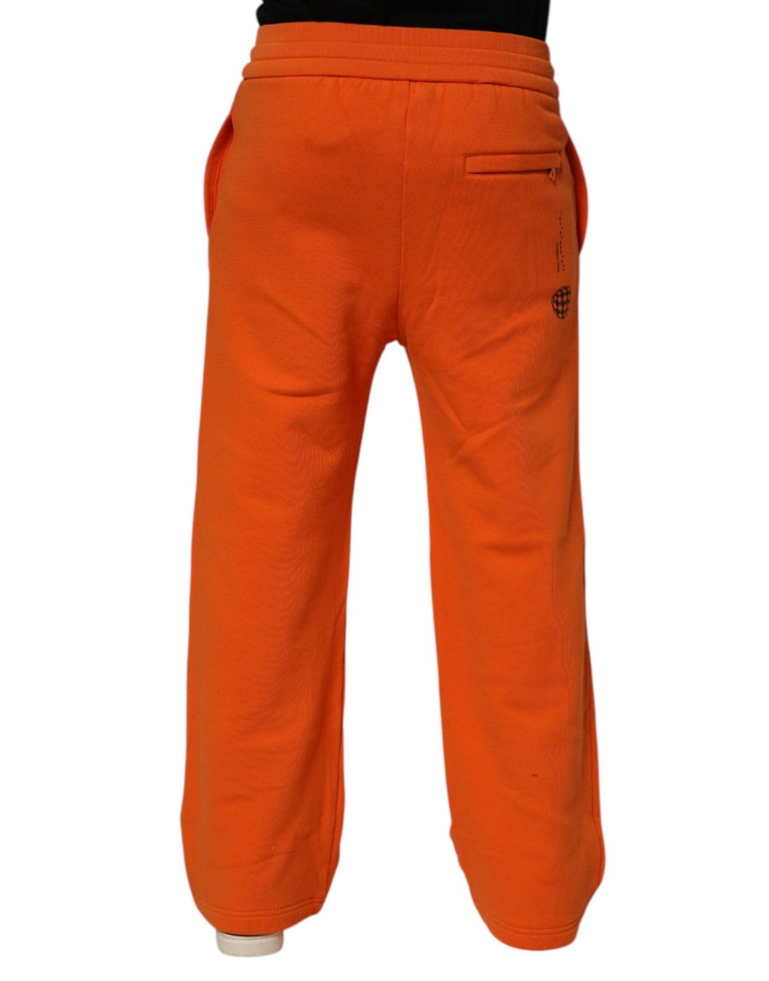 Dolce & Gabbana Orange Cotton DG VIB3 Logo Drawstring Sweatpants Pants - RIMODA