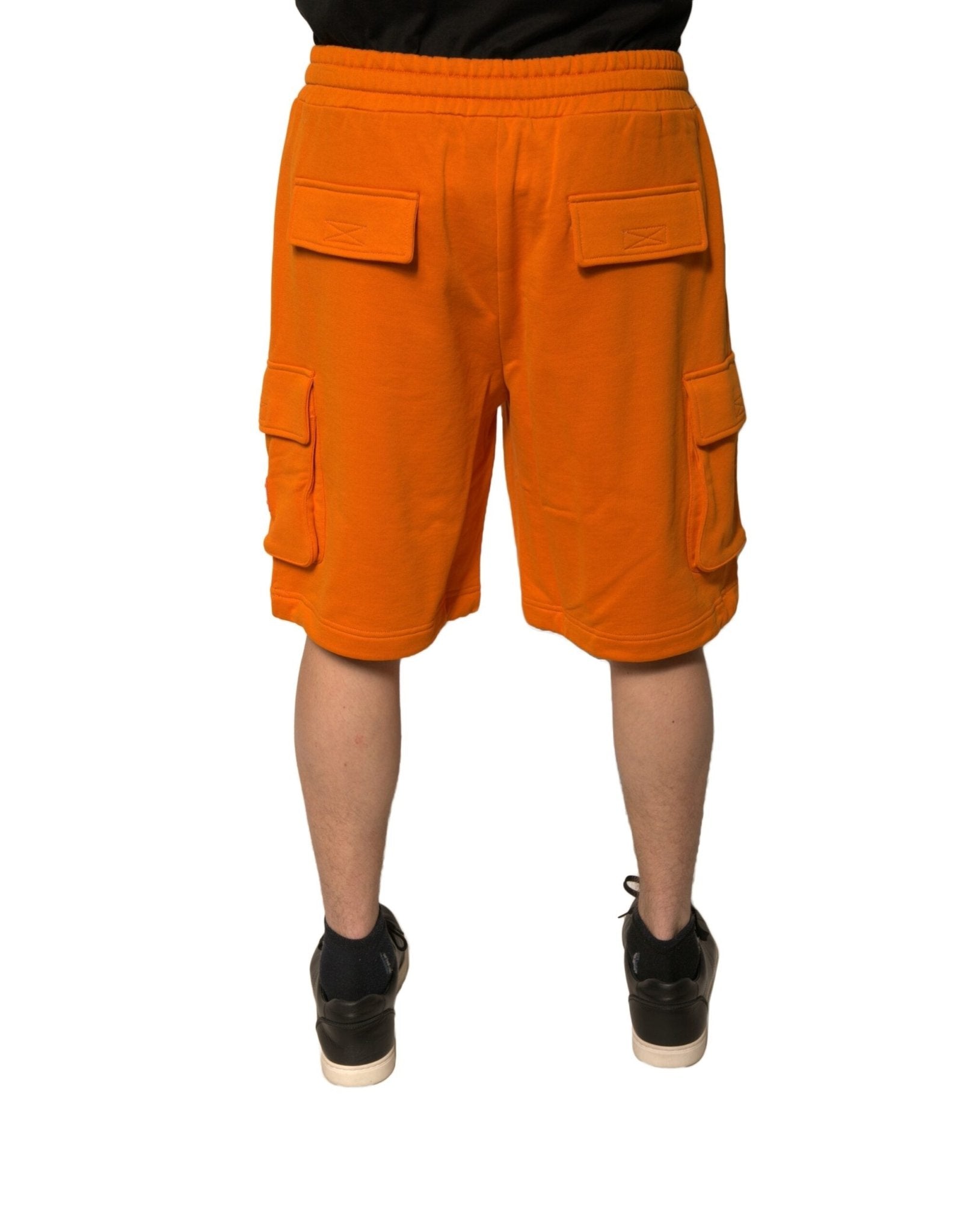 Dolce & Gabbana Orange Cotton Men Casual Cargo Bermuda Shorts - RIMODA