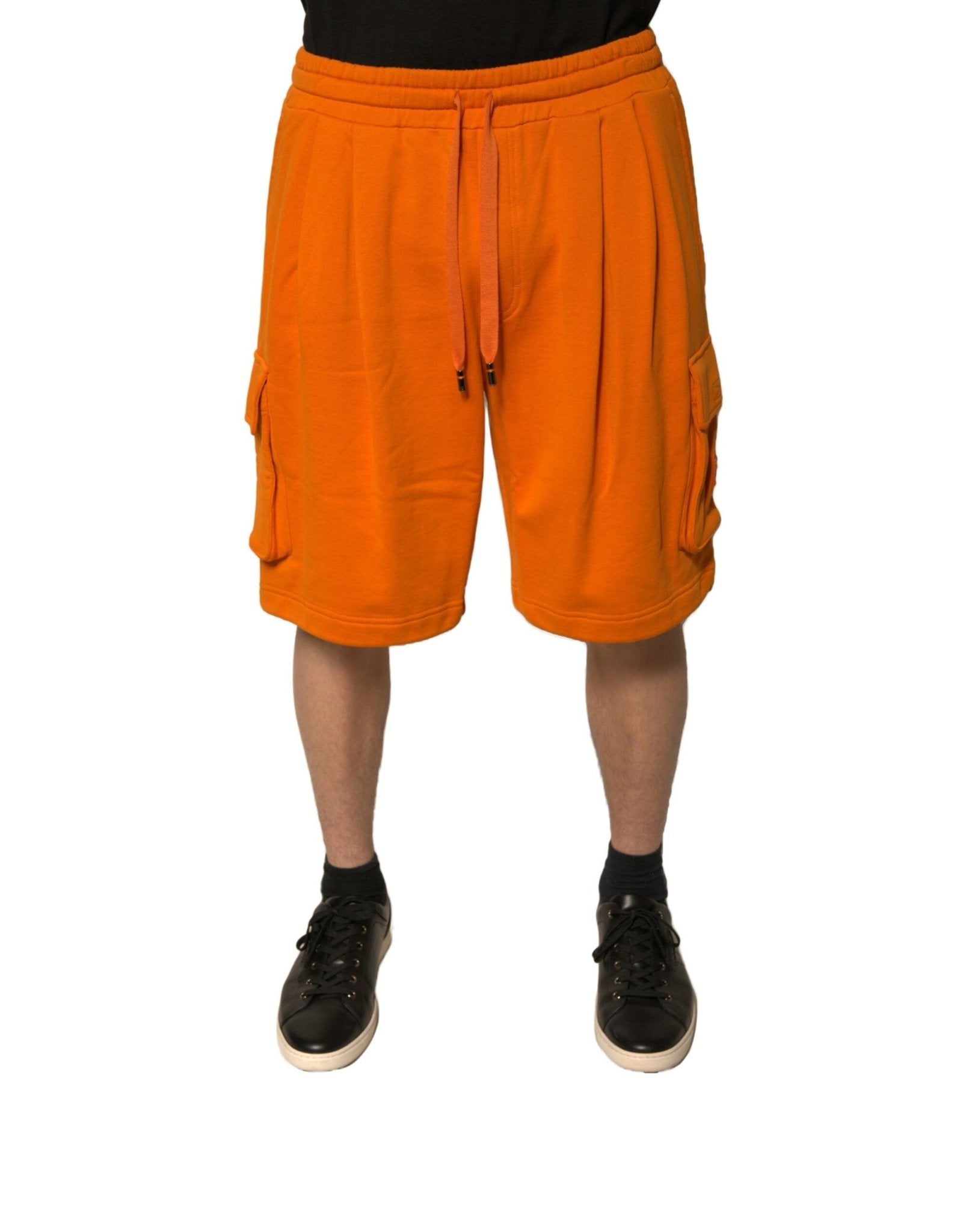 Dolce & Gabbana Orange Cotton Men Casual Cargo Bermuda Shorts - RIMODA