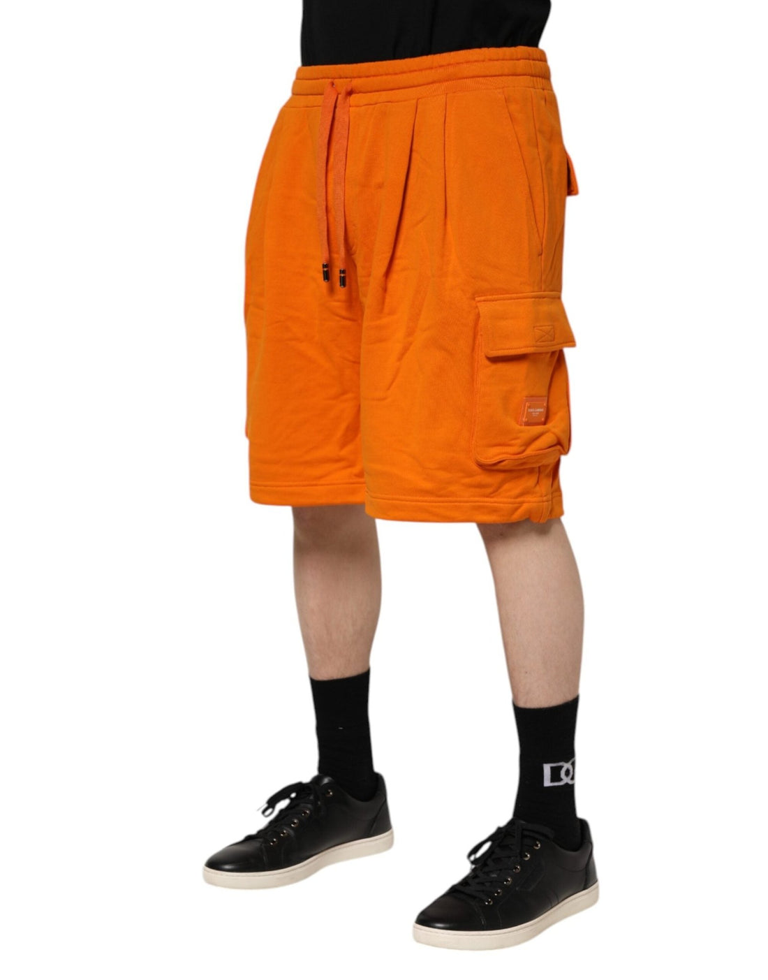 Dolce & Gabbana Orange Cotton Men Casual Cargo Bermuda Shorts - RIMODA