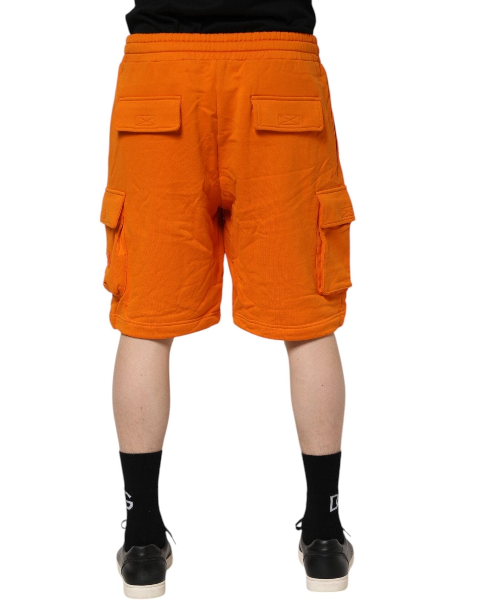 Dolce & Gabbana Orange Cotton Men Casual Cargo Bermuda Shorts - RIMODA