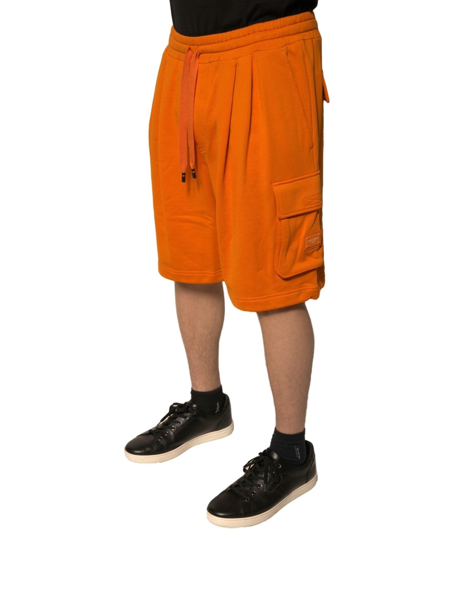 Dolce & Gabbana Orange Cotton Men Casual Cargo Bermuda Shorts - RIMODA