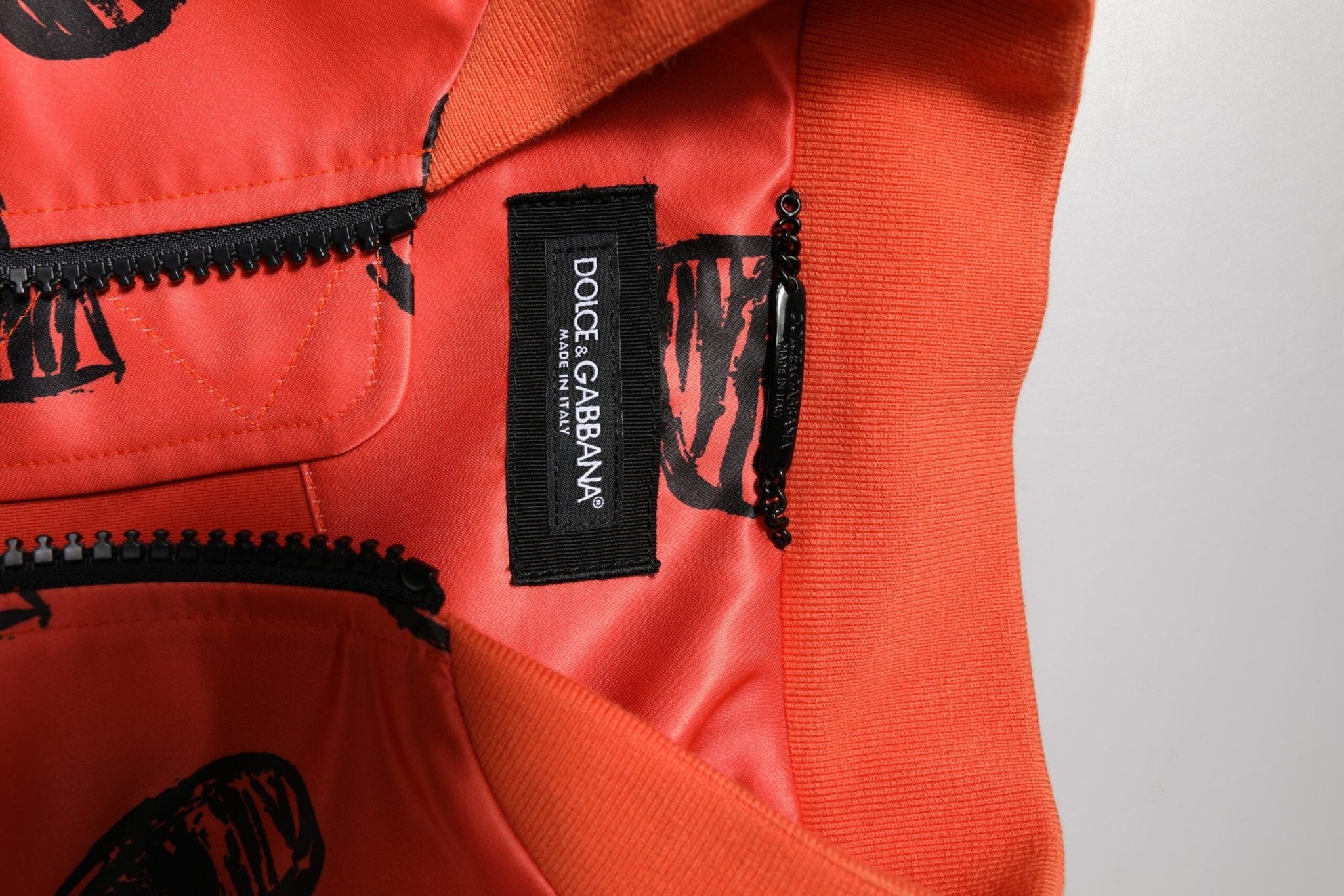 Dolce & Gabbana Orange DG Heart Full Zip Men Bomber Jacket - RIMODA
