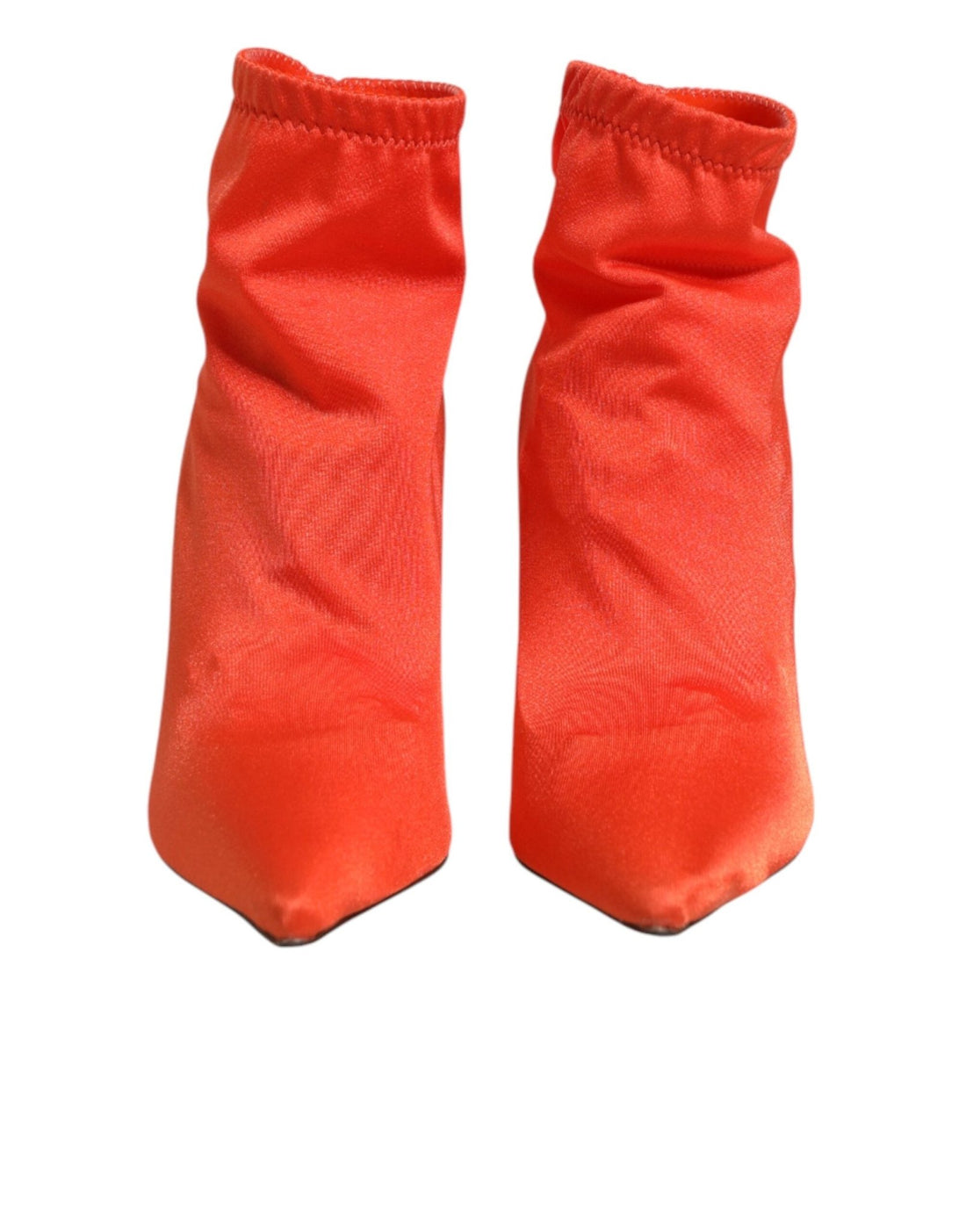 Dolce & Gabbana Orange DG Logo Heels Ankle Boots Shoes - RIMODA