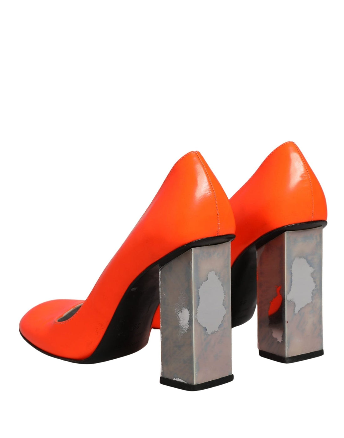 Dolce & Gabbana Orange Patent Leather Heels Pumps Shoes - RIMODA